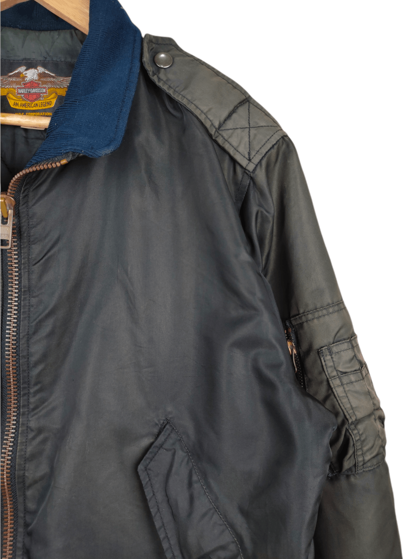 Harley Davidson Vintage Harley Davidson Embroided Logo Bomber Jacket Size US M / EU 48-50 / 2 - 5 Thumbnail