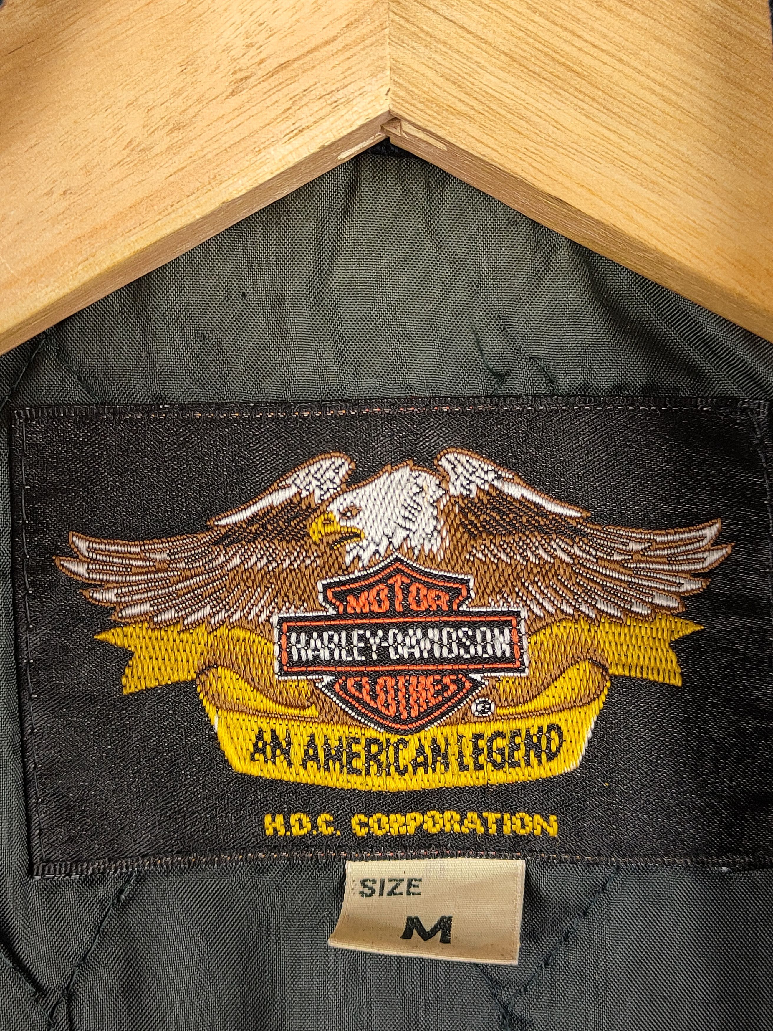 Harley Davidson Vintage Harley Davidson Embroided Logo Bomber Jacket Size US M / EU 48-50 / 2 - 7 Thumbnail