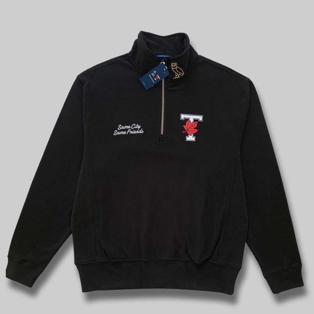 Drake OVO X UofT QUARTER ZIP SWEATSHIRT - BLACK Size US XL / EU 56 / 4 - 1 Thumbnail
