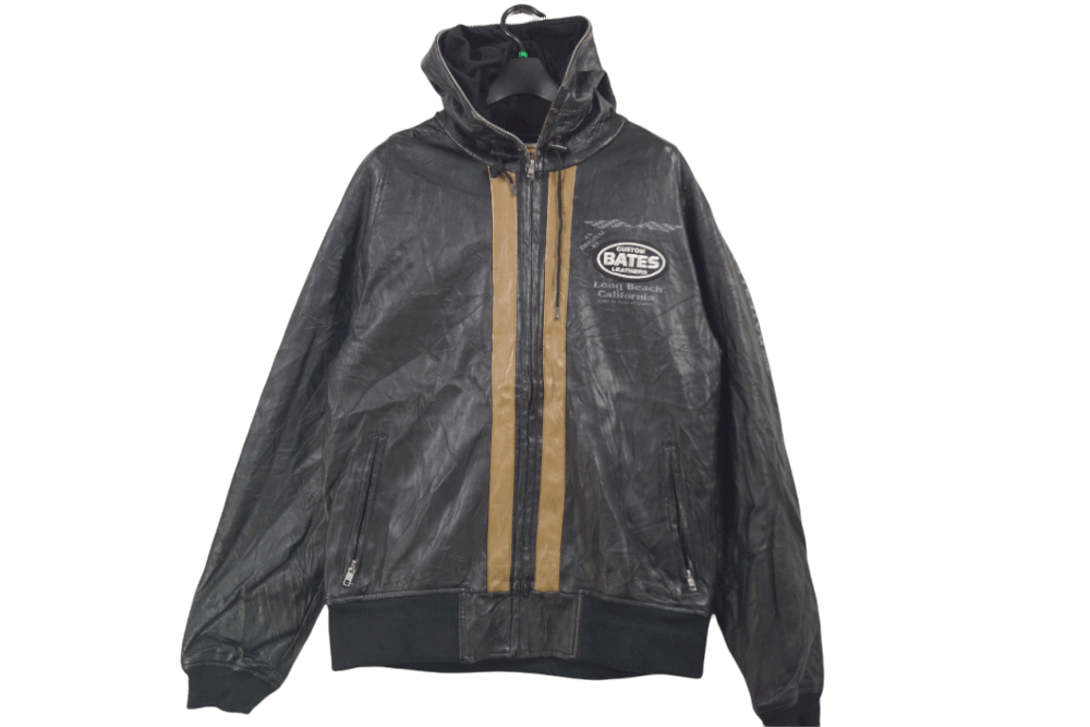 Rare!! Vintage Bates Motocycle Genuine Leather