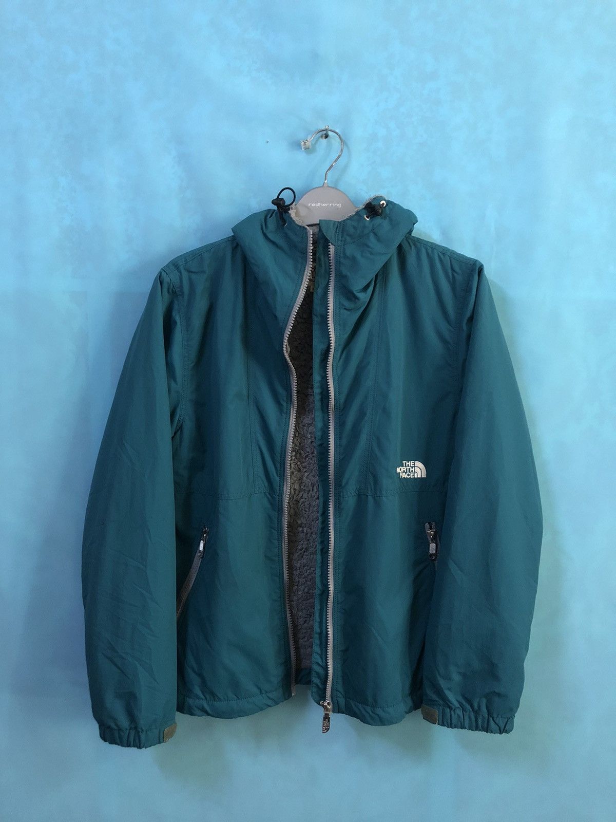 The North Face winter wear turquoise zip #A3 Size US M / EU 48-50 / 2 - 3 Thumbnail