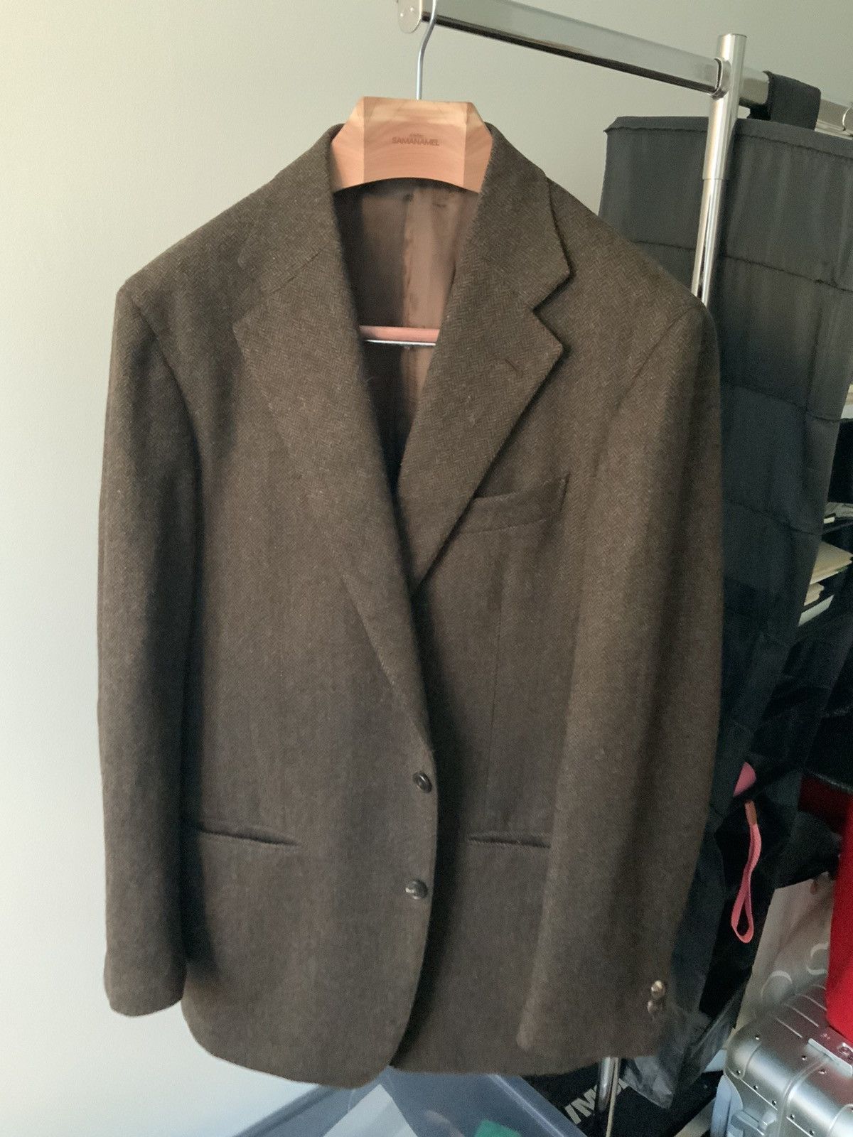 Other Saman Amel - Wool Herringbone Blazer | Grailed