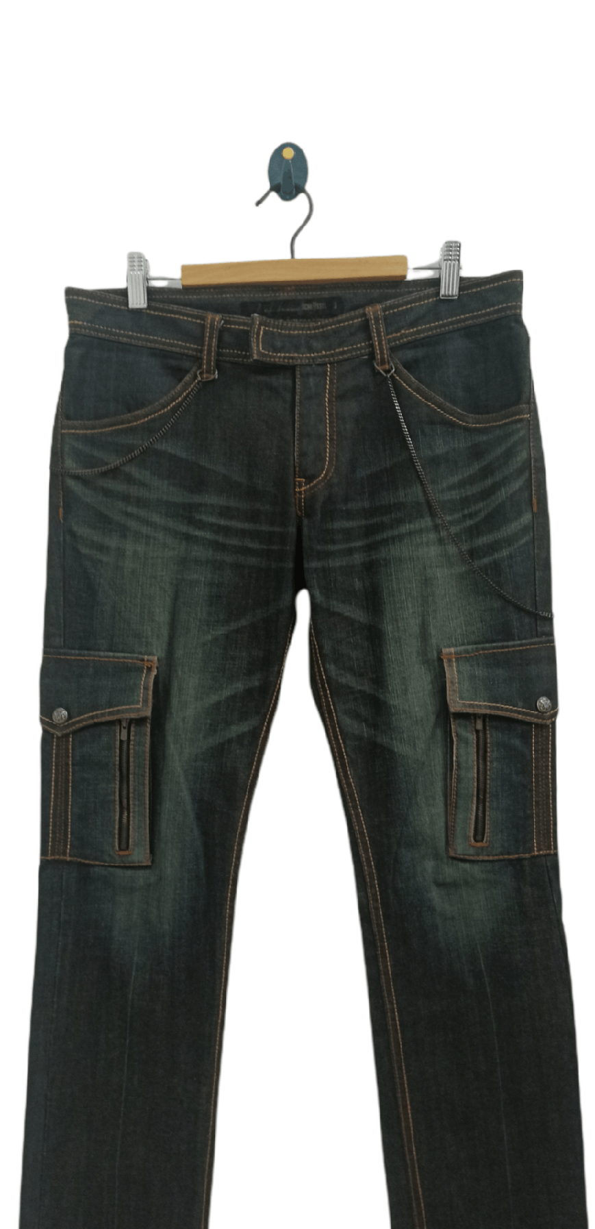 Schlussel Schlussel Slim Cargo Denim Jeans Size US 32 / EU 48 - 2 Thumbnail