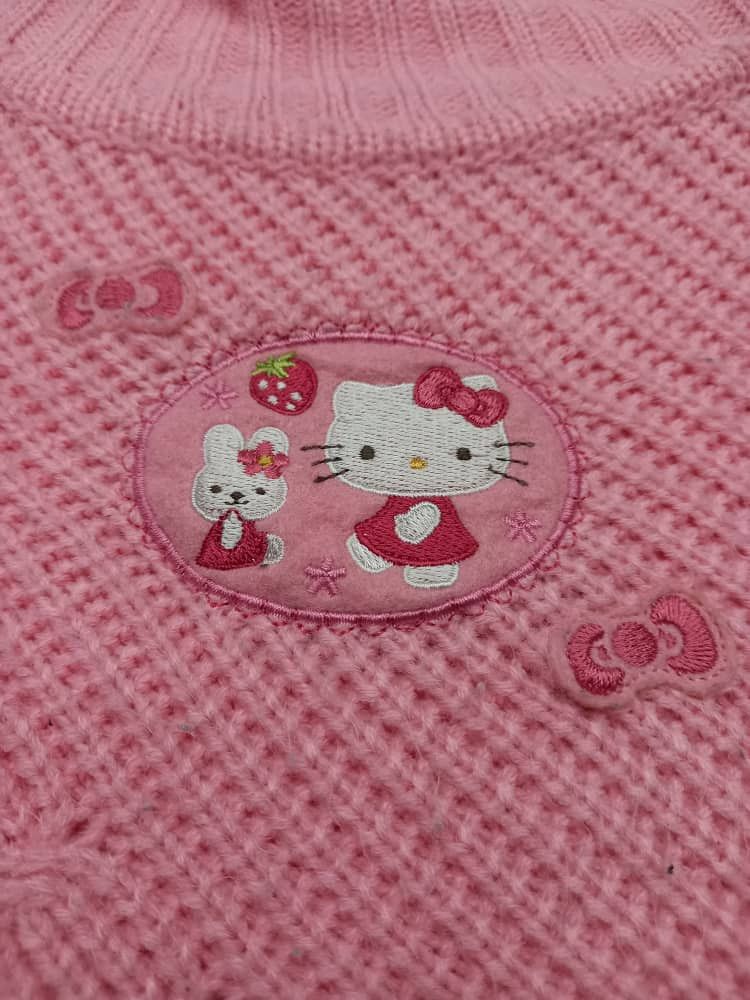 Japanese Brand Hello Kitty Knitwear Turtlenecks Size ONE SIZE - 4 Thumbnail