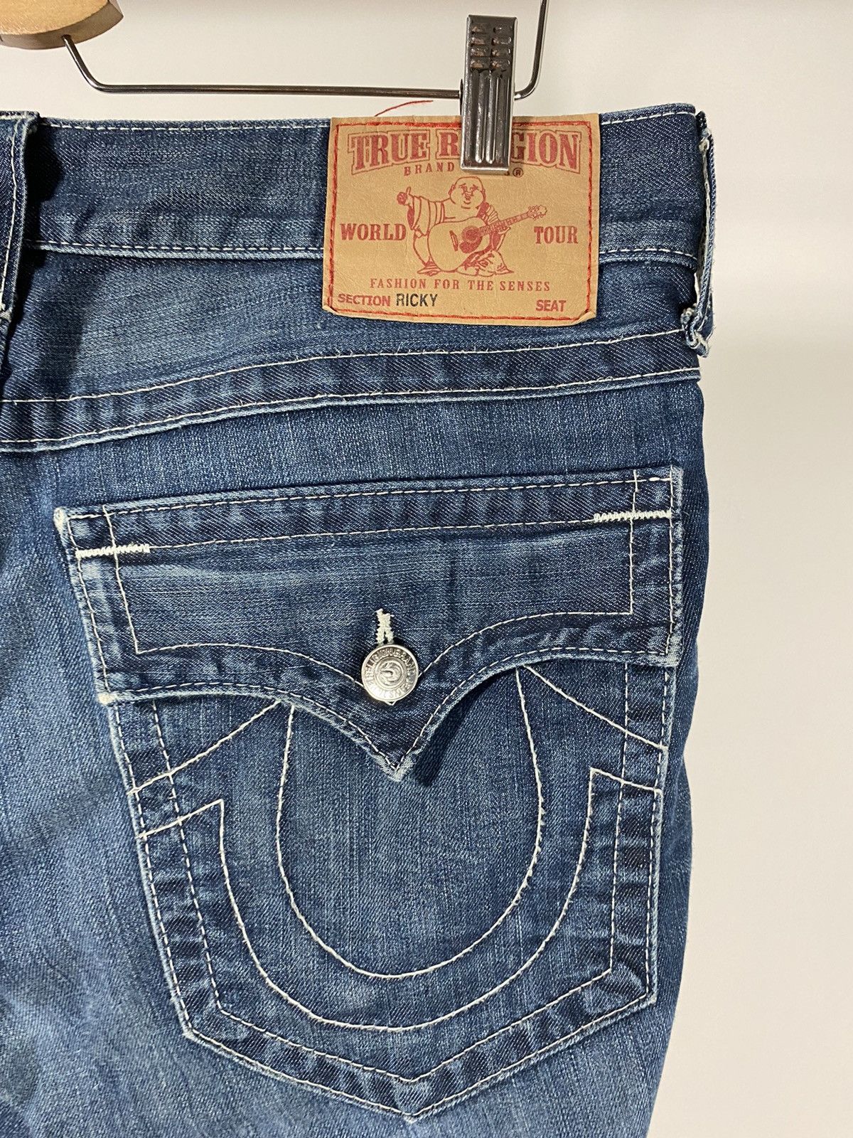 True Religion Vintage faded painted denim jeans | Grailed