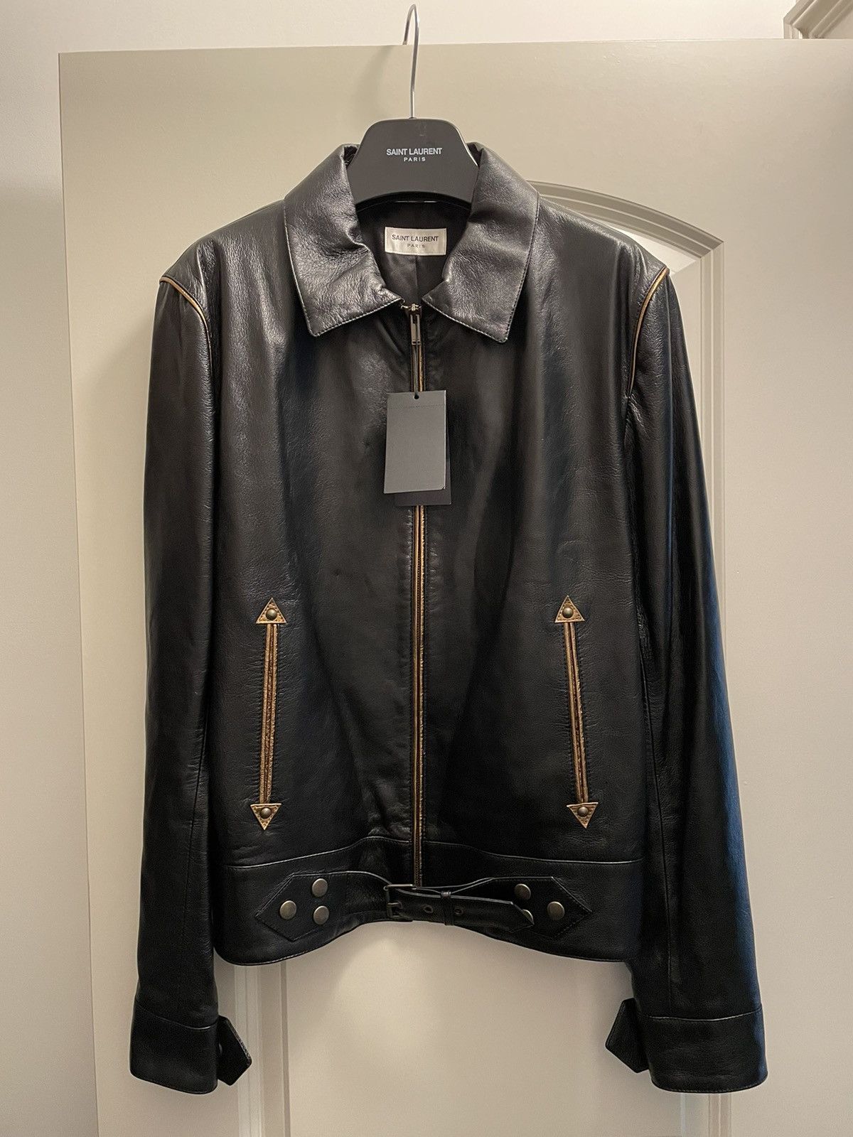 Saint Laurent Paris Saint Laurent Black Leather Riders Jacket | Grailed