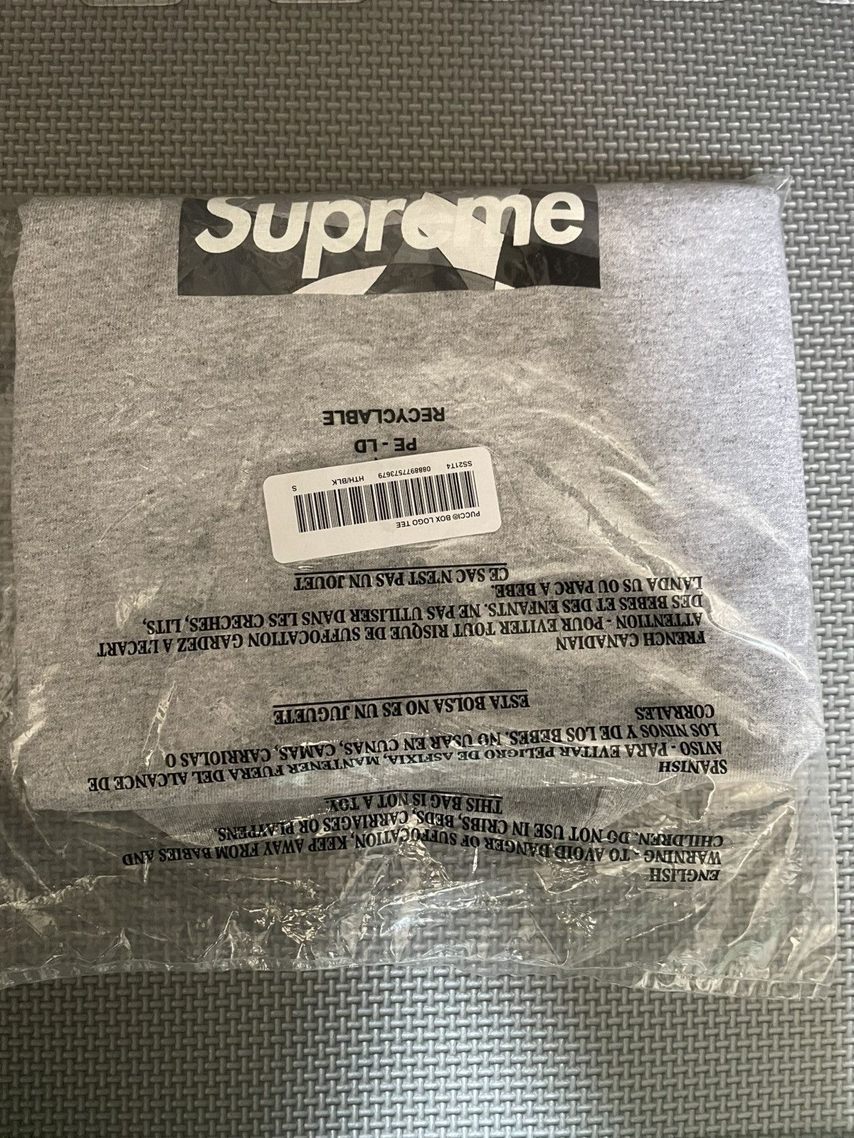 Supreme Box Logo Heather Grey | Grailed