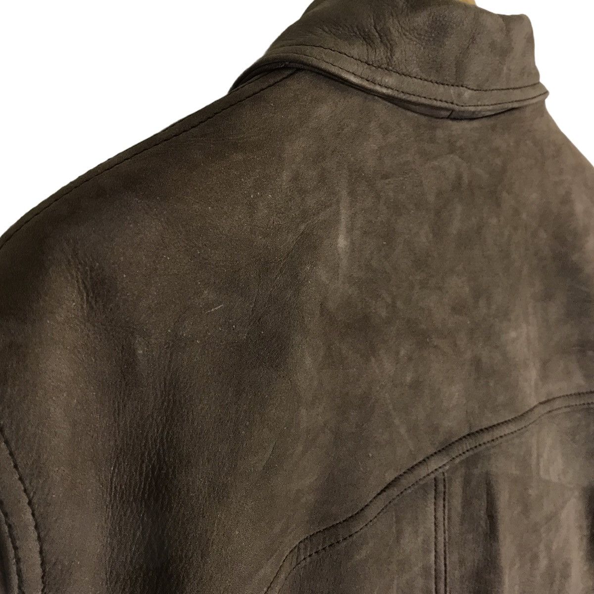 Japanese Brand Tomo Jubien Man Leather Jacket Size US S / EU 44-46 / 1 - 8 Thumbnail