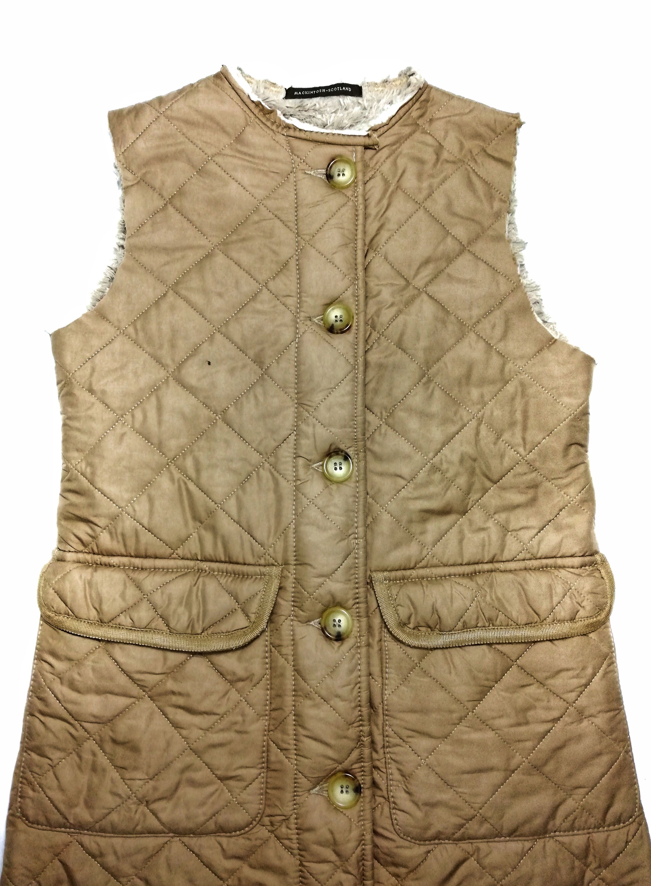 Mackintosh 🔥Mackintosh Scotland Sleeveless Diamond Quilted Fur jacket Size US XXS / EU 40 - 4 Thumbnail