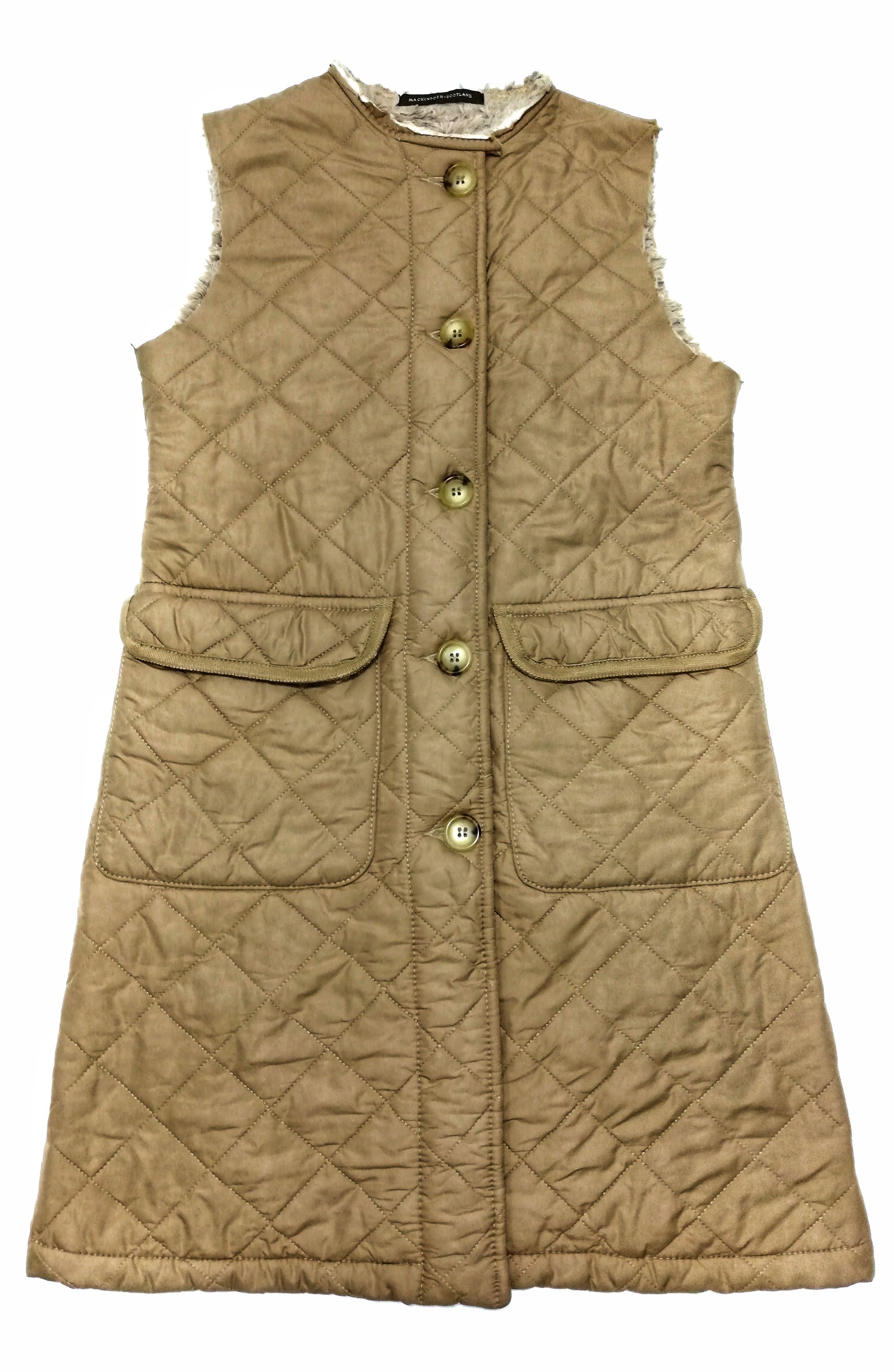 Mackintosh 🔥Mackintosh Scotland Sleeveless Diamond Quilted Fur jacket Size US XXS / EU 40 - 1 Thumbnail