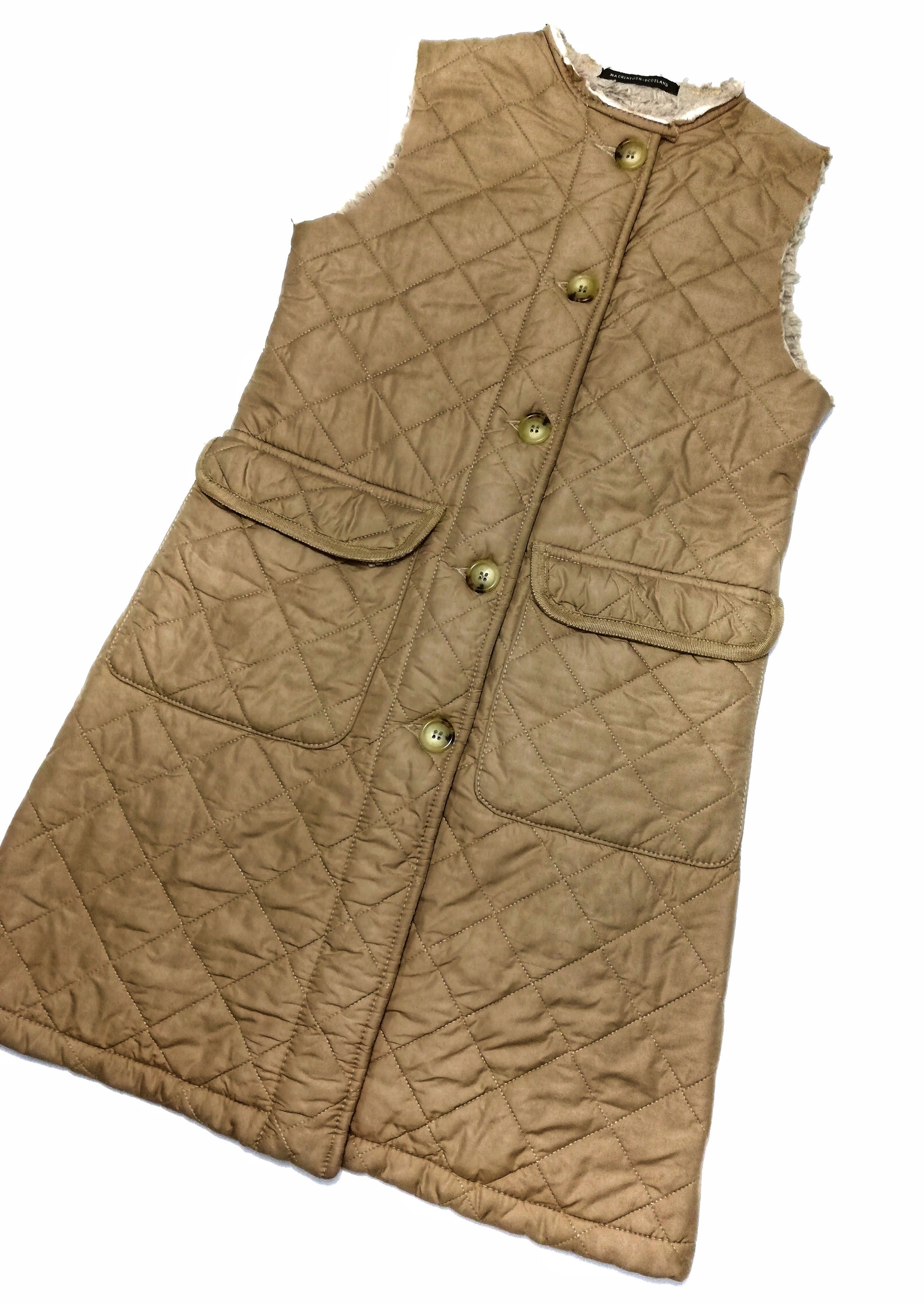 Mackintosh 🔥Mackintosh Scotland Sleeveless Diamond Quilted Fur jacket Size US XXS / EU 40 - 2 Thumbnail