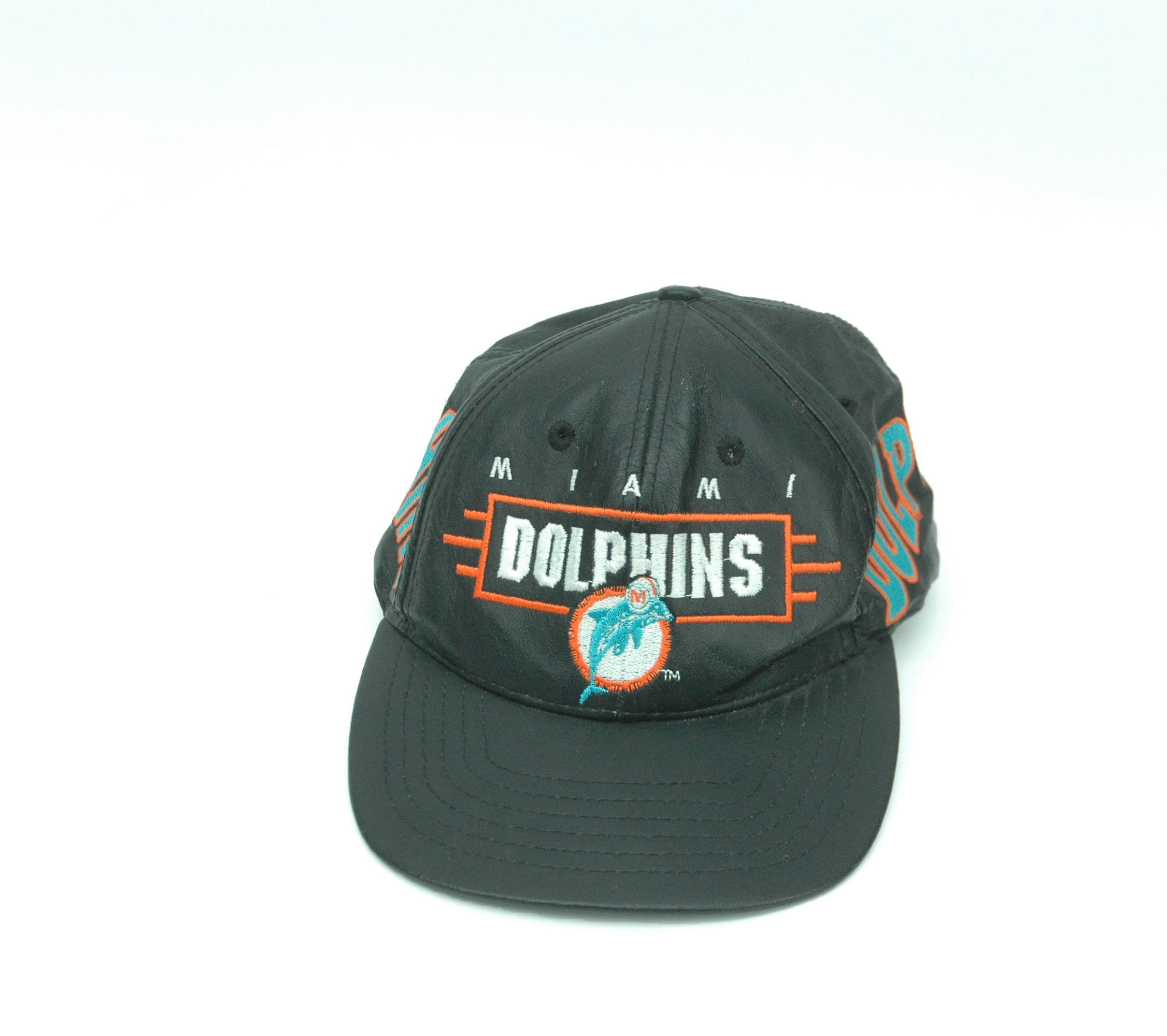 NFL Vintage 1994 MIami Dolphins PU Leather Snapback NFL Cap Size ONE SIZE - 1 Thumbnail