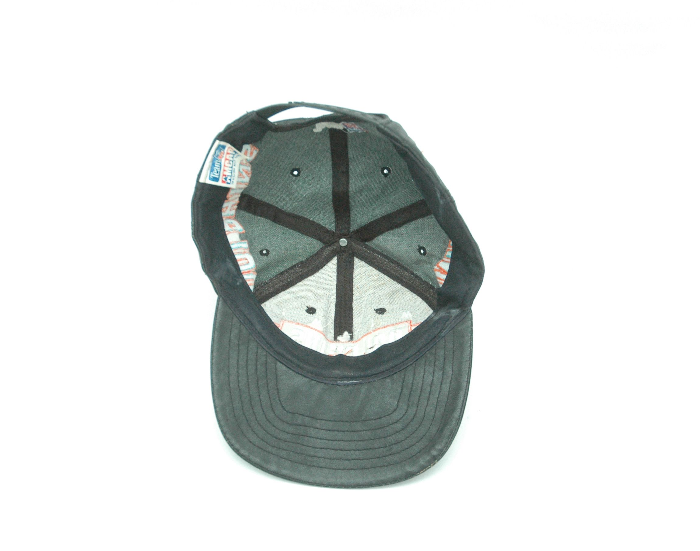 NFL Vintage 1994 MIami Dolphins PU Leather Snapback NFL Cap Size ONE SIZE - 6 Thumbnail