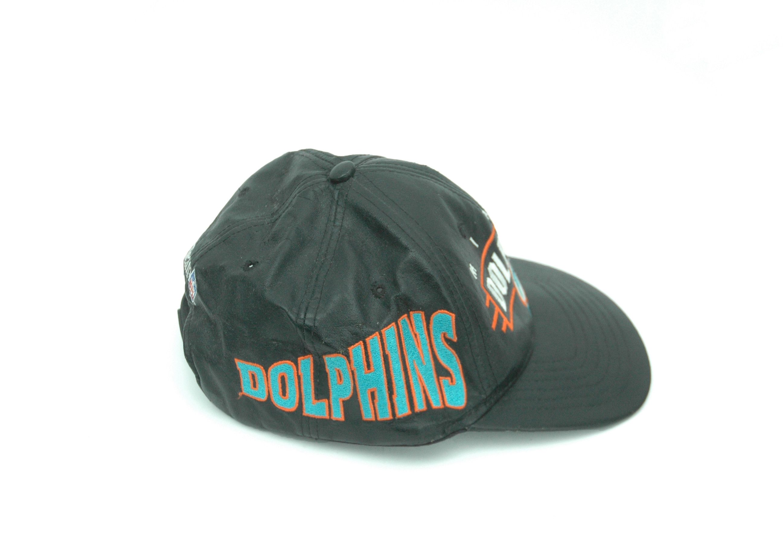 NFL Vintage 1994 MIami Dolphins PU Leather Snapback NFL Cap Size ONE SIZE - 4 Thumbnail