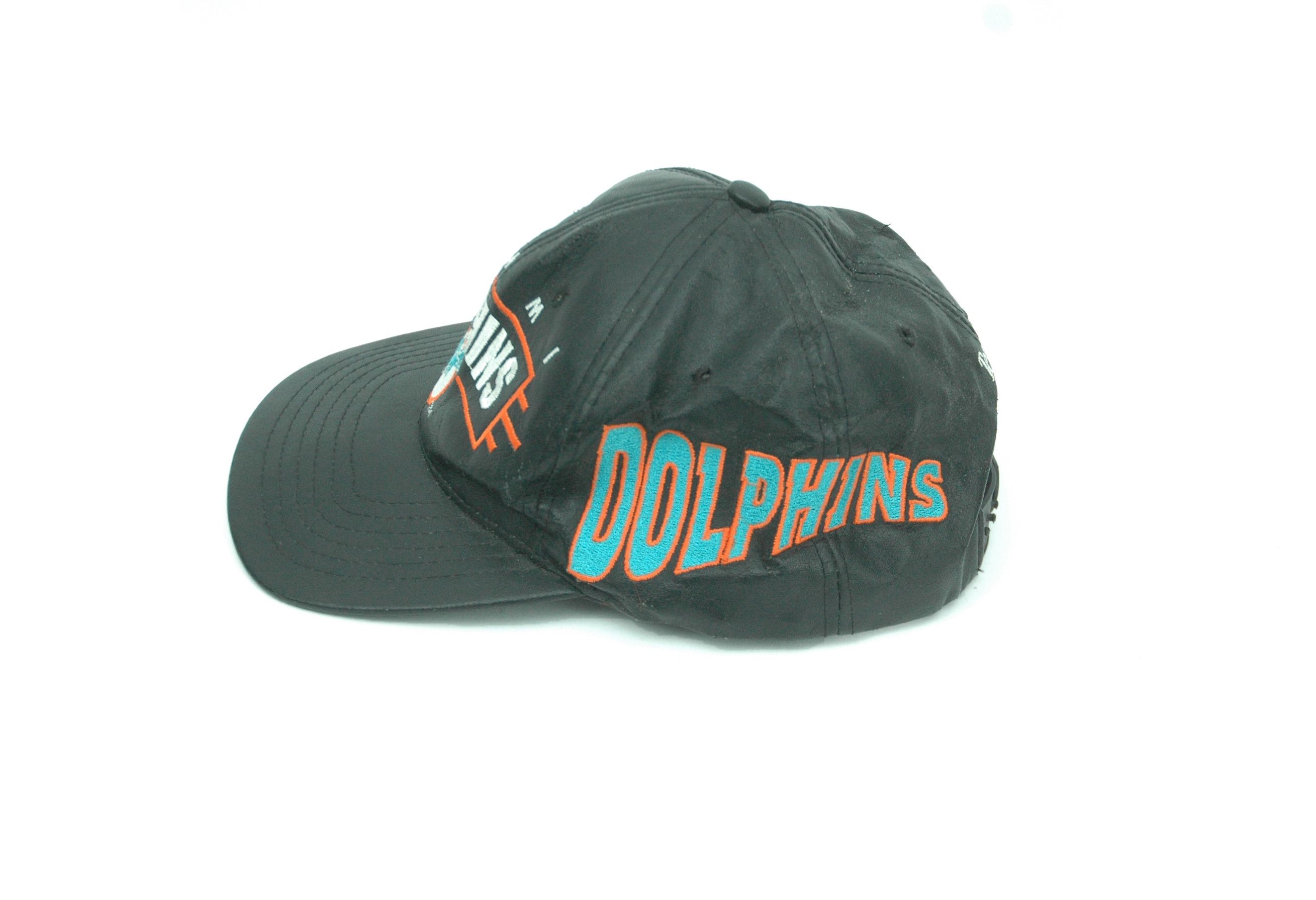 NFL Vintage 1994 MIami Dolphins PU Leather Snapback NFL Cap Size ONE SIZE - 2 Thumbnail