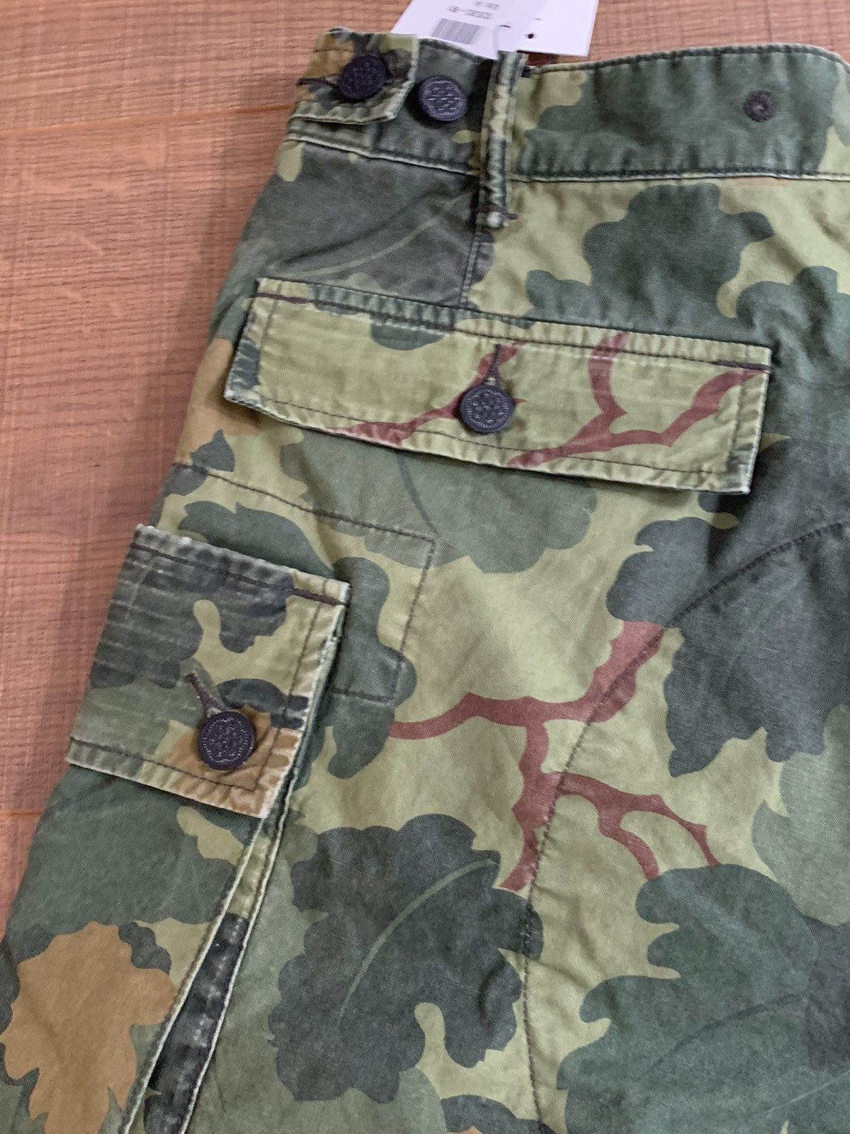 RRL Ralph Lauren RRL Green Camouflage-Print Cotton-Canvas Cargo Shorts Size US 34 / EU 50 - 11 Thumbnail