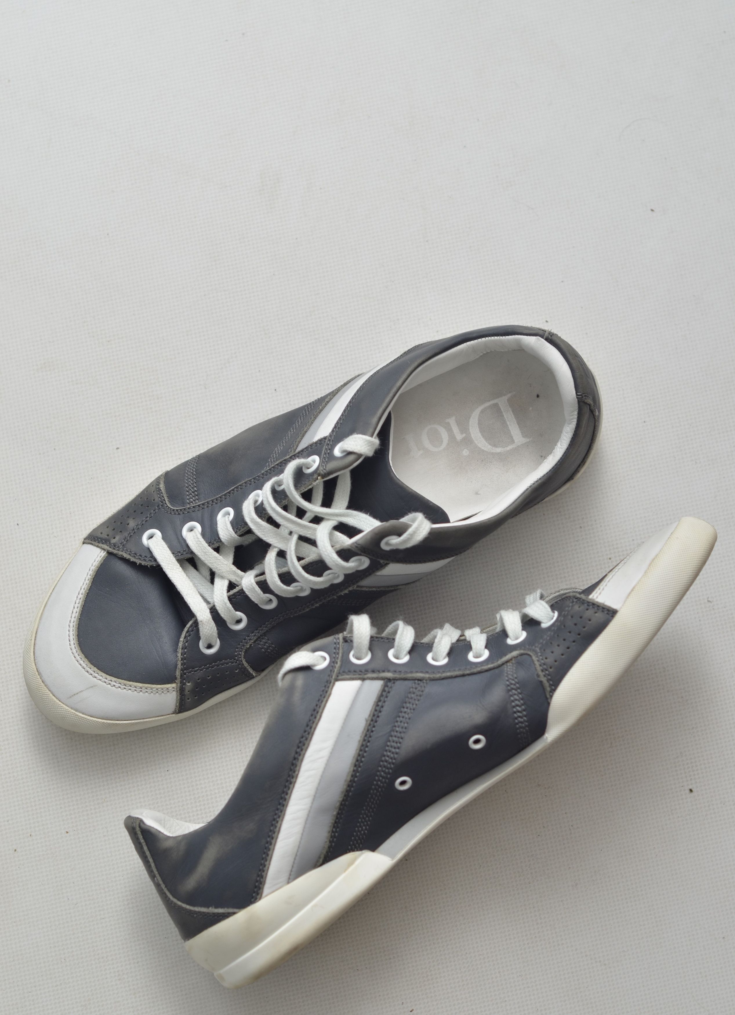 Dior DIOR Homme Vintage Leather Low Top Sneakers Made in Italy Size US 10.5 / EU 43-44 - 14 Thumbnail