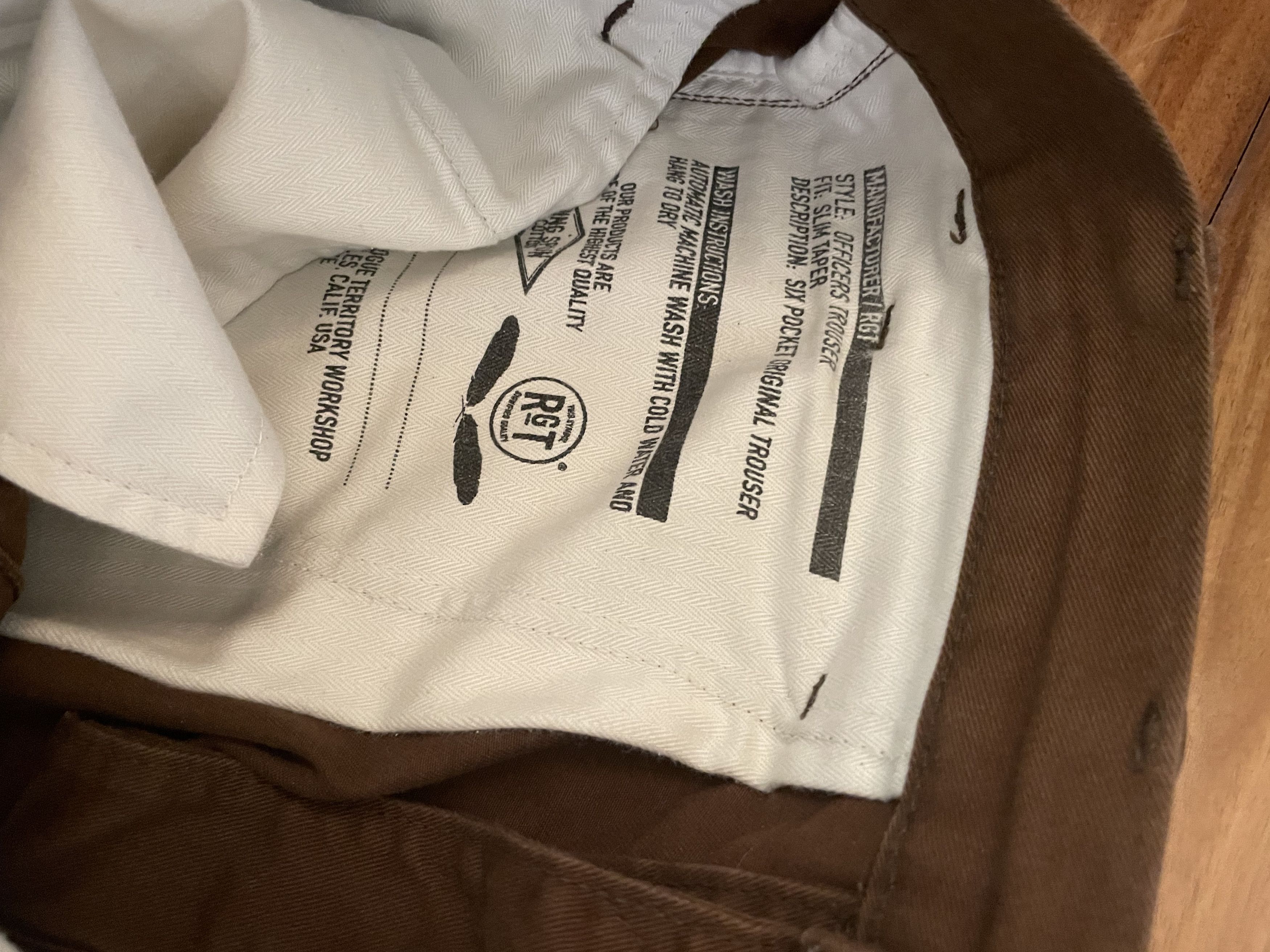 Rogue Territory Rogue Territory Officer Trouser - Nutmeg Size US 31 - 6 Thumbnail