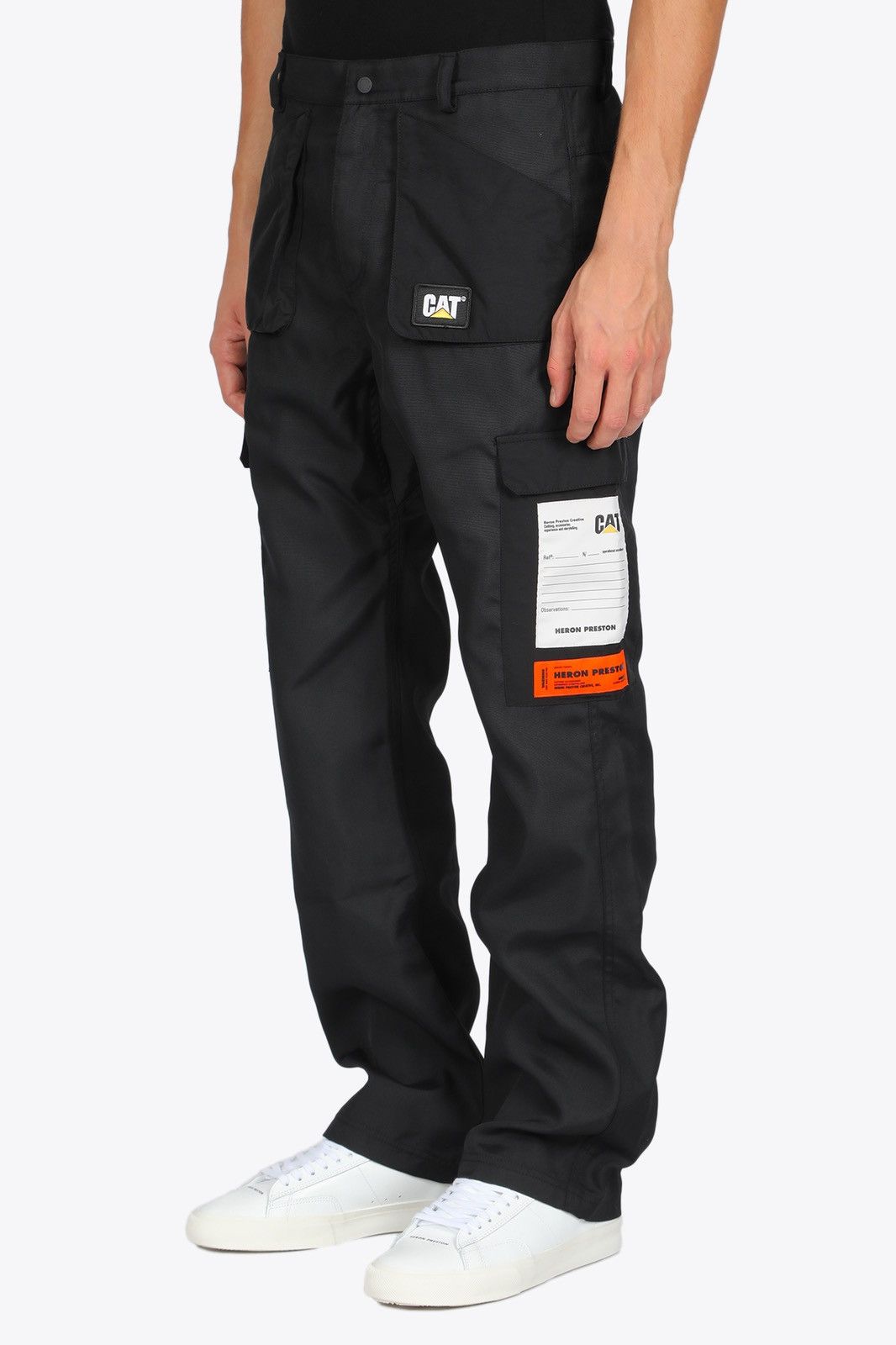 Heron Preston NEW 🔥 Cat Collab Patch Nylon Cargo Pants | Grailed