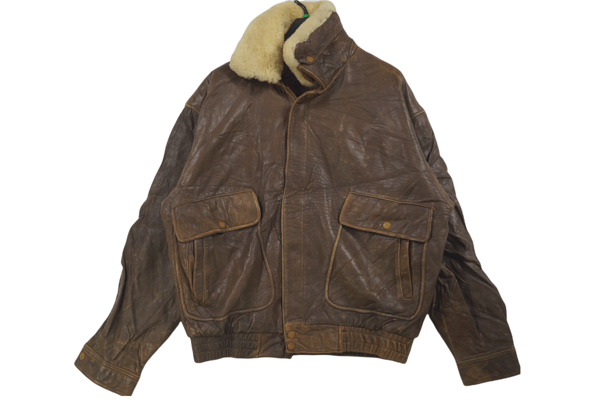 Rare!!Vintage Genuine Leather Jacket