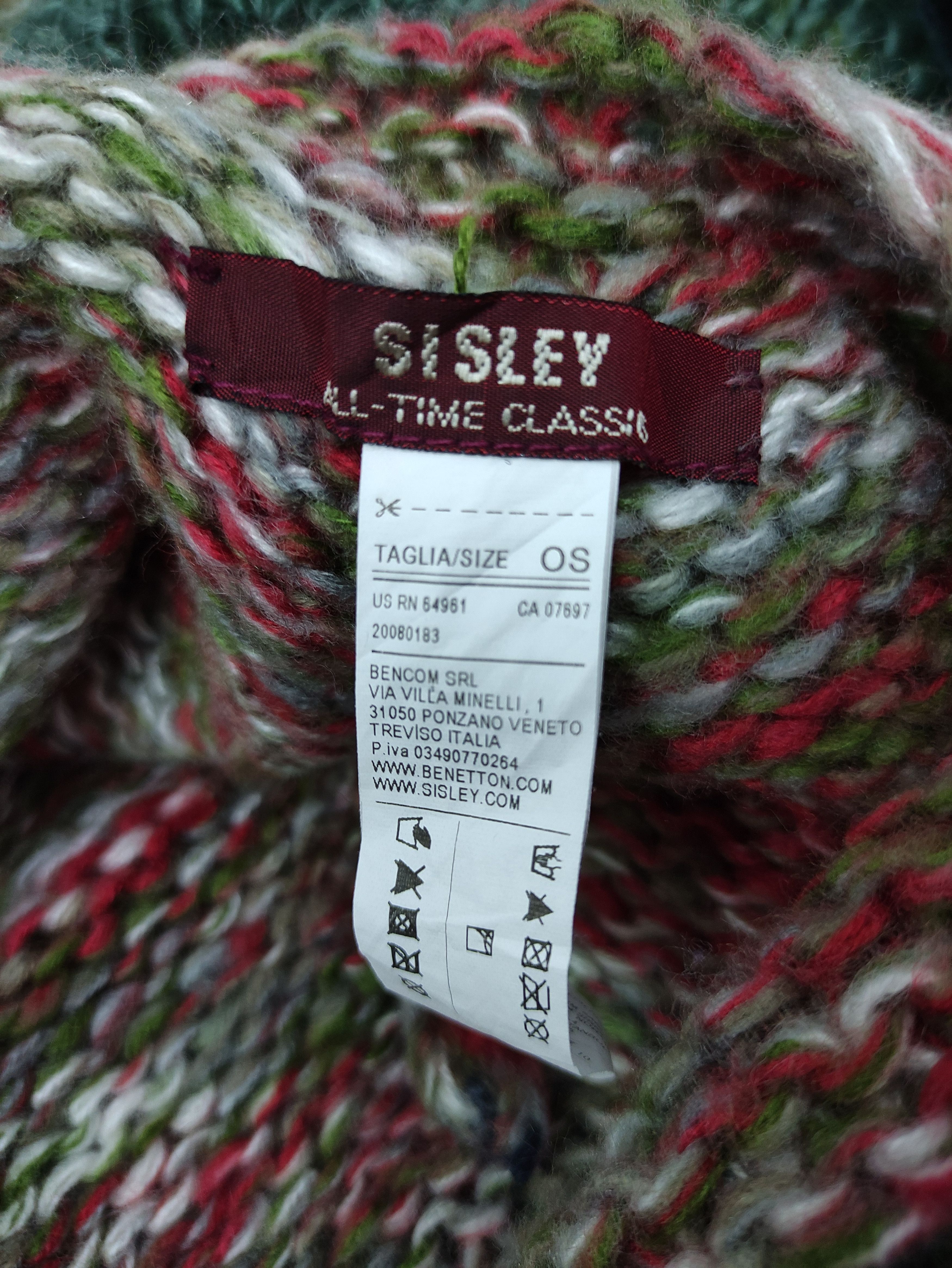 Sisley VINTAGE SISLEY KNITTED CLOAK CAPE PONCHO Size ONE SIZE - 5 Thumbnail