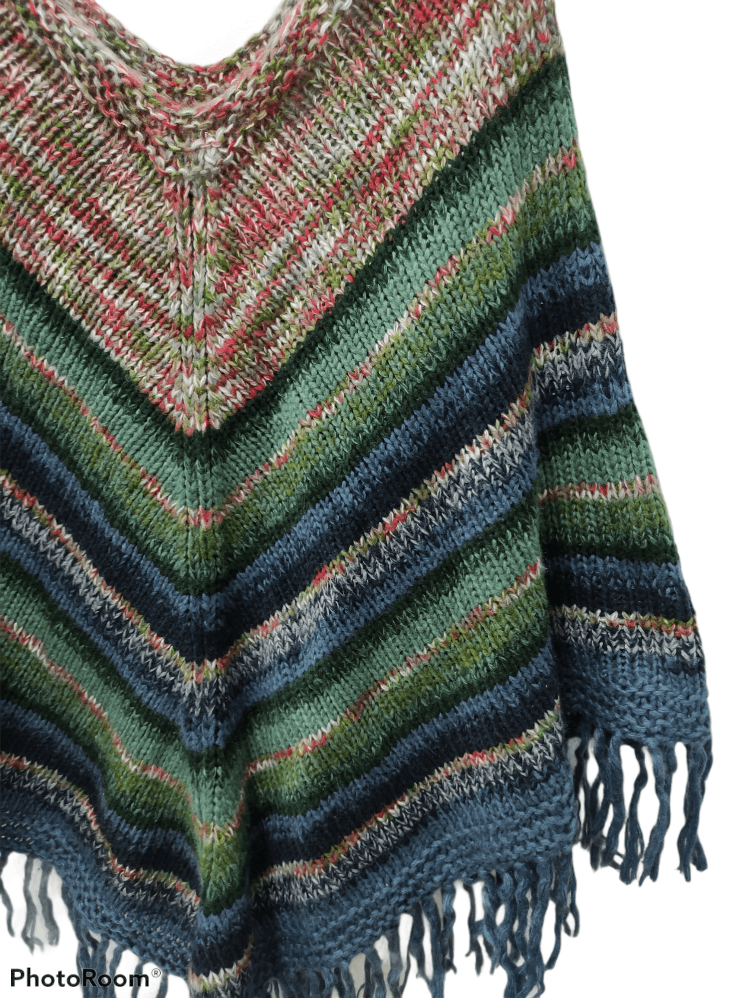 Sisley VINTAGE SISLEY KNITTED CLOAK CAPE PONCHO Size ONE SIZE - 3 Thumbnail