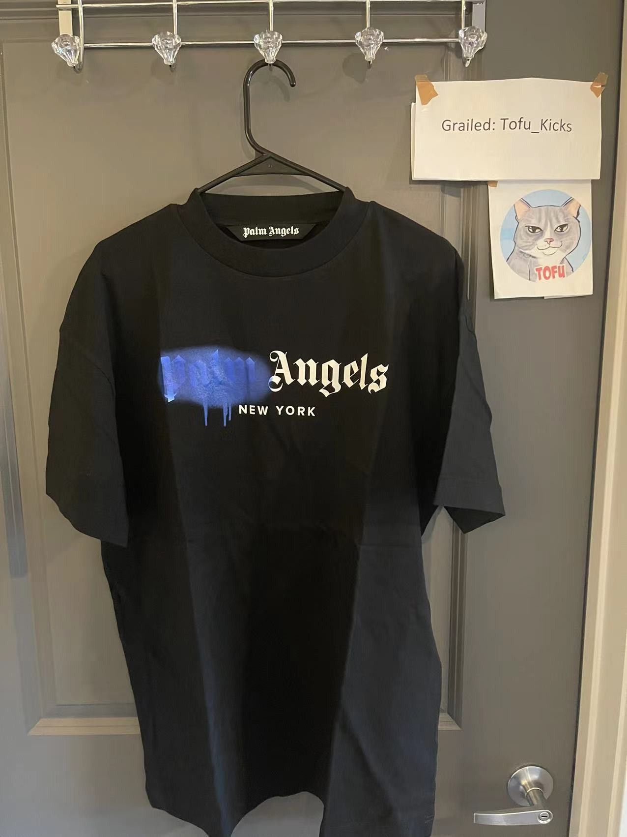 Palm Angels New York Sprayed Logo T-Shirt Black