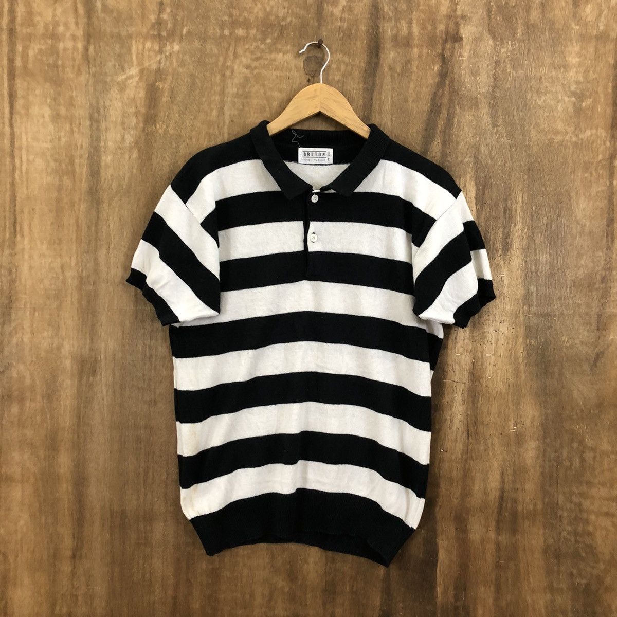 Japanese Brand Breton Collar Stripe Knitwear #162 Size US M / EU 48-50 / 2 - 1 Thumbnail