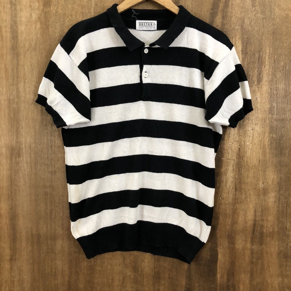 Japanese Brand Breton Collar Stripe Knitwear #162 Size US M / EU 48-50 / 2 - 3 Thumbnail