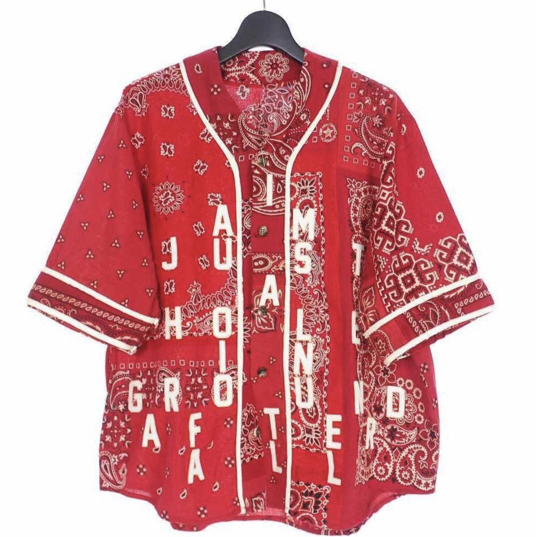 READYMADE READYMADE BANDANA BASEBALL SHIRT | Grailed