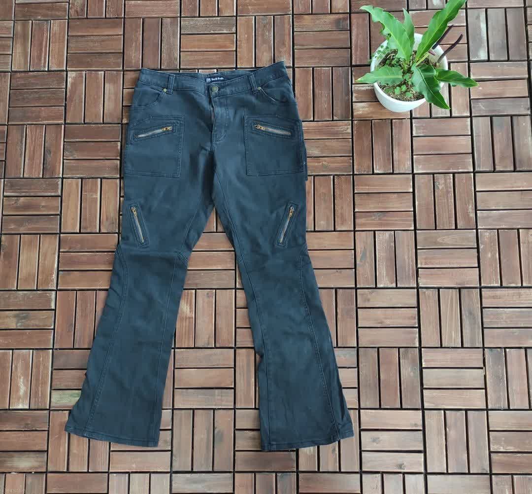 Japanese Brand Back Rush Spiral Lace Flared Jeans Size US 31 - 2 Thumbnail