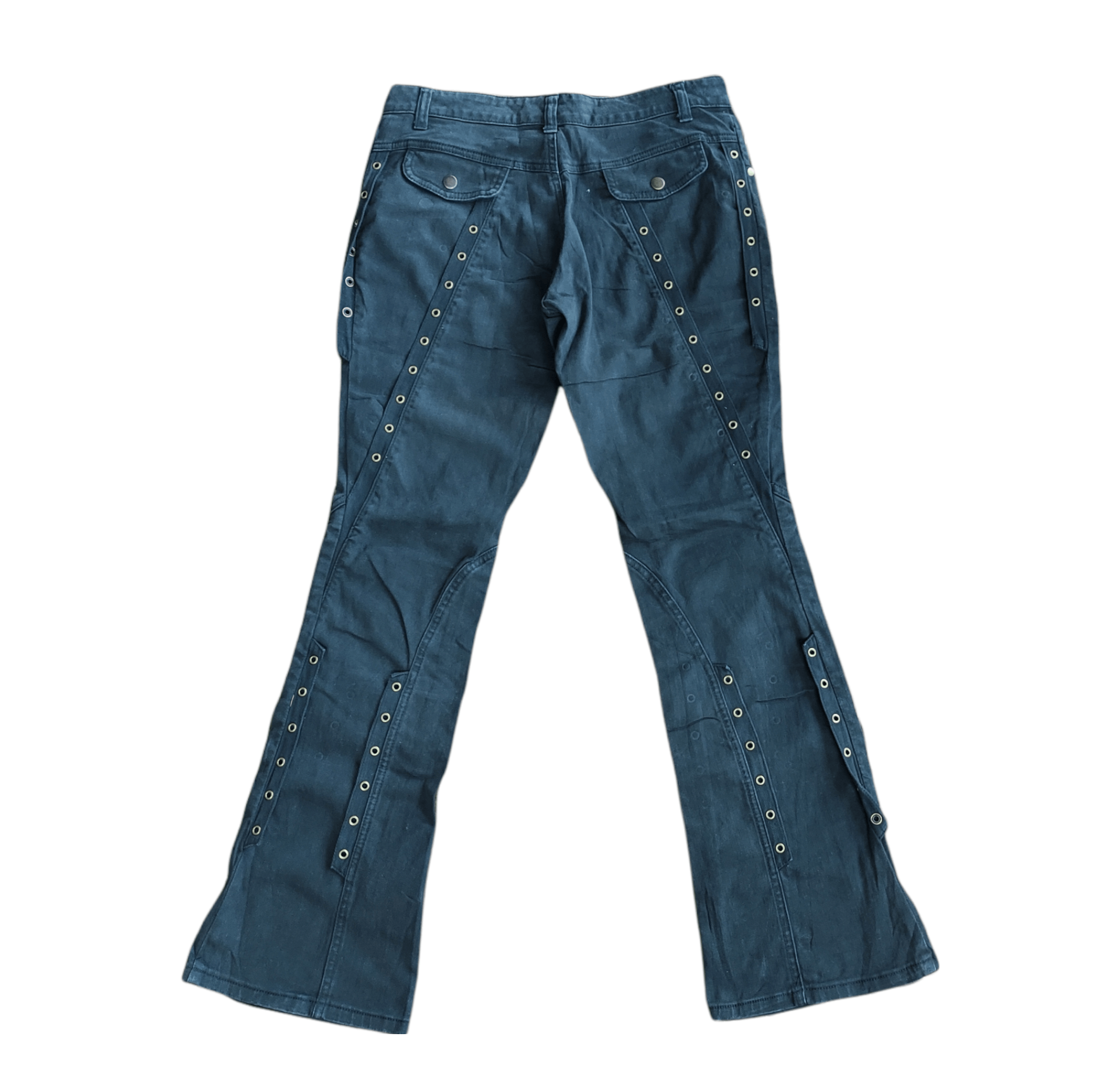 Japanese Brand Back Rush Spiral Lace Flared Jeans Size US 31 - 1 Thumbnail