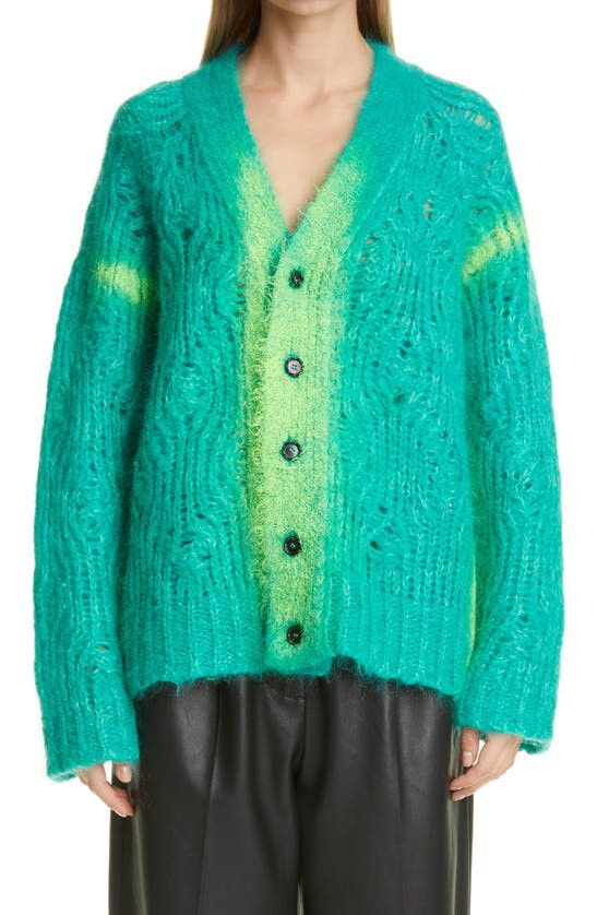 Marni Mohair Neon Green Cardigan | Grailed