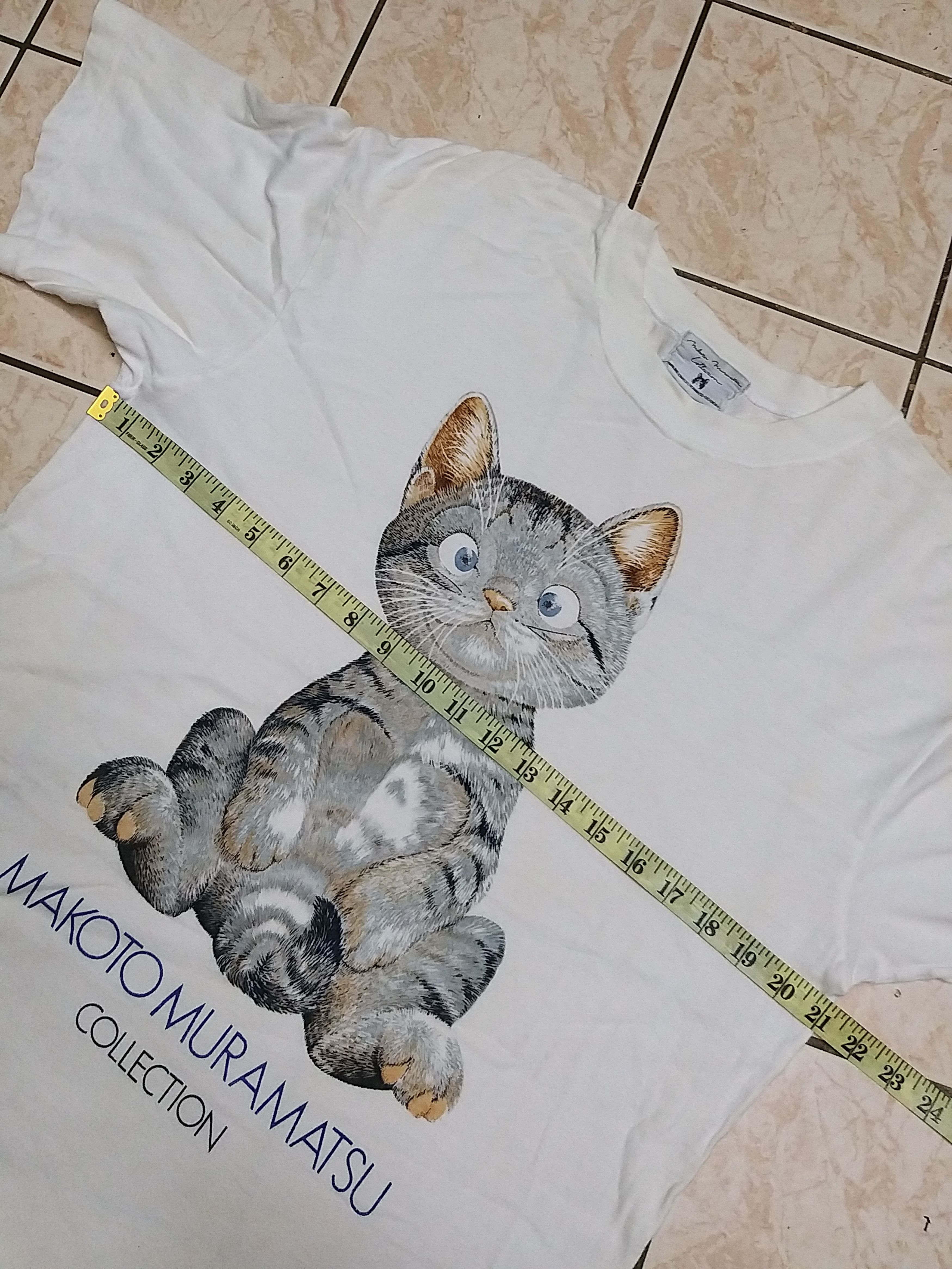 Art Comes First VINTAGE MAKOTO MURAMATSU COLLECTION CAT ART T SHIRT Size US L / EU 52-54 / 3 - 6 Thumbnail