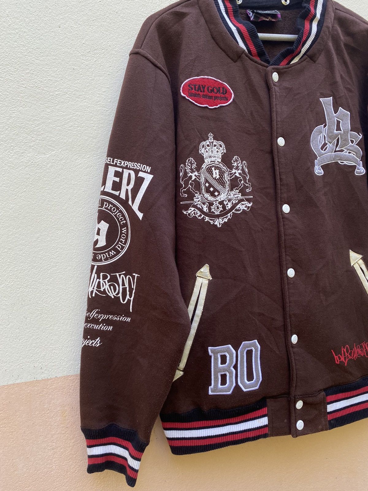 Japanese Brand B one soul project varsity jackets Size US XL / EU 56 / 4 - 2 Thumbnail