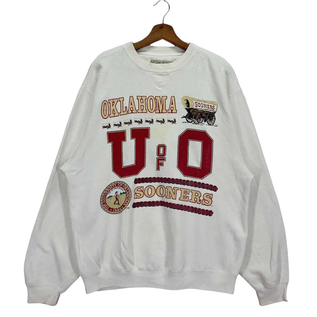 Vintage Vintage 90s College University Of Oklohoma Crewneck Size US M / EU 48-50 / 2 - 1 Thumbnail