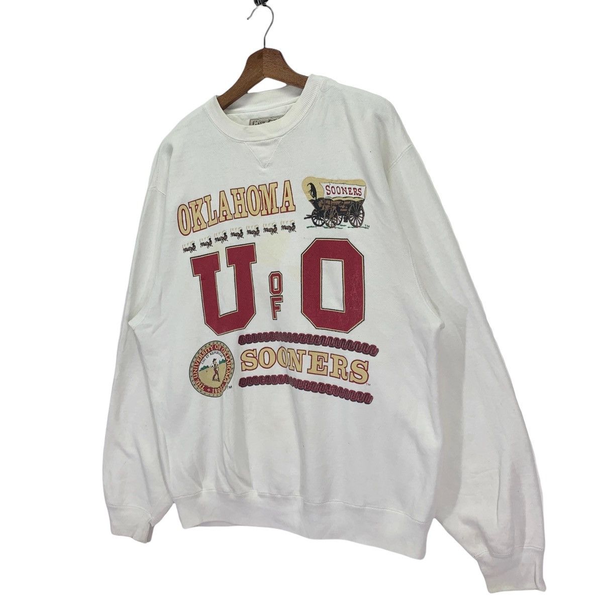 Vintage Vintage 90s College University Of Oklohoma Crewneck Size US M / EU 48-50 / 2 - 2 Thumbnail