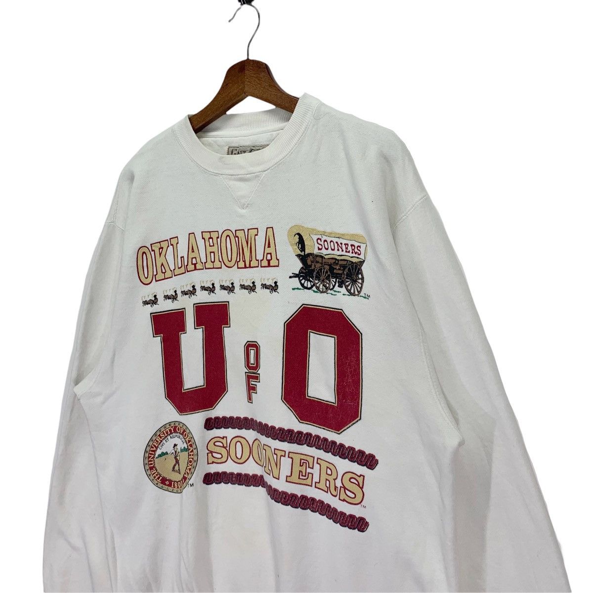 Vintage Vintage 90s College University Of Oklohoma Crewneck Size US M / EU 48-50 / 2 - 3 Thumbnail