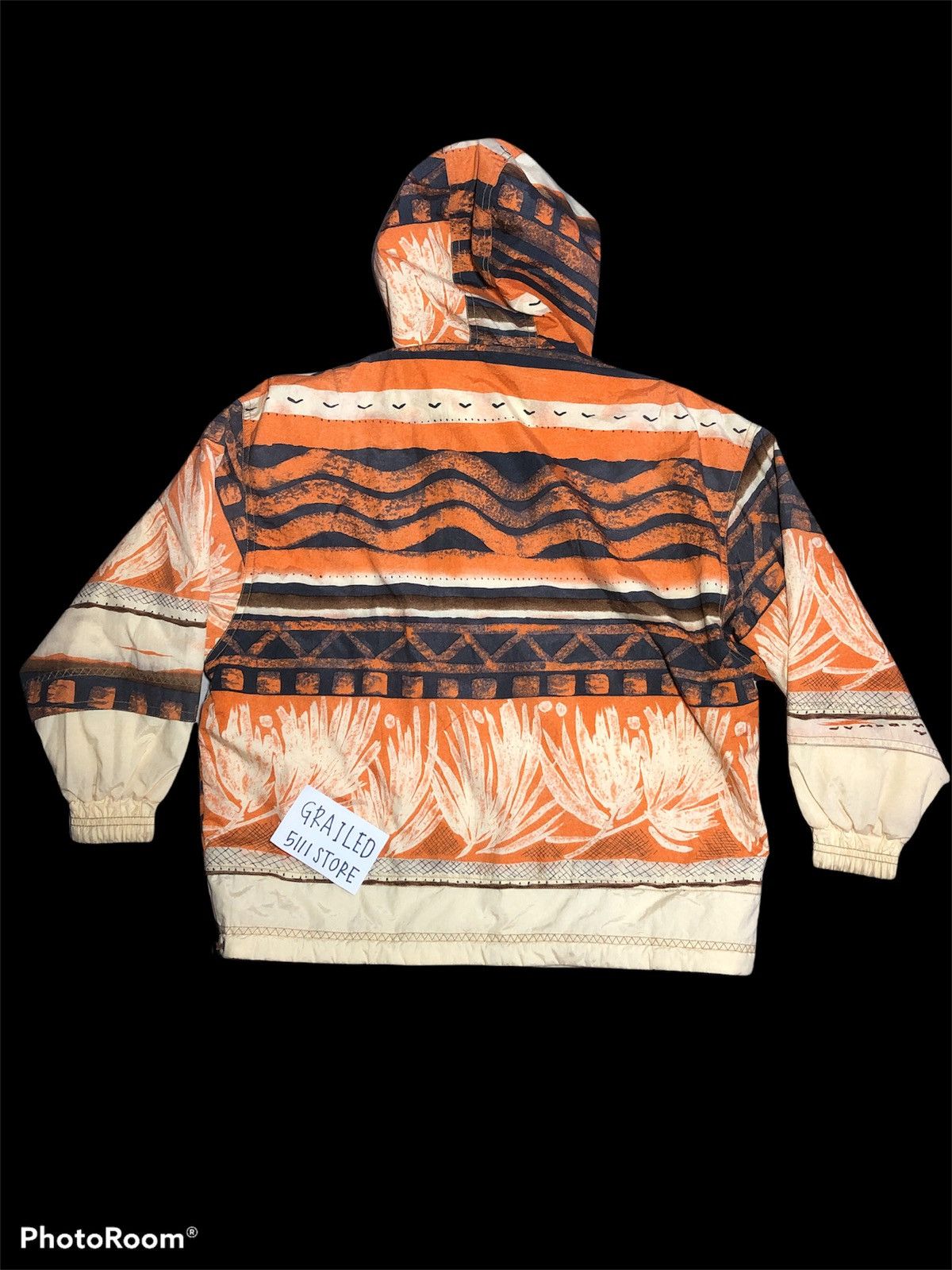 Japanese Brand Point Square Full Print Half Zipper Jacket Size US L / EU 52-54 / 3 - 2 Thumbnail