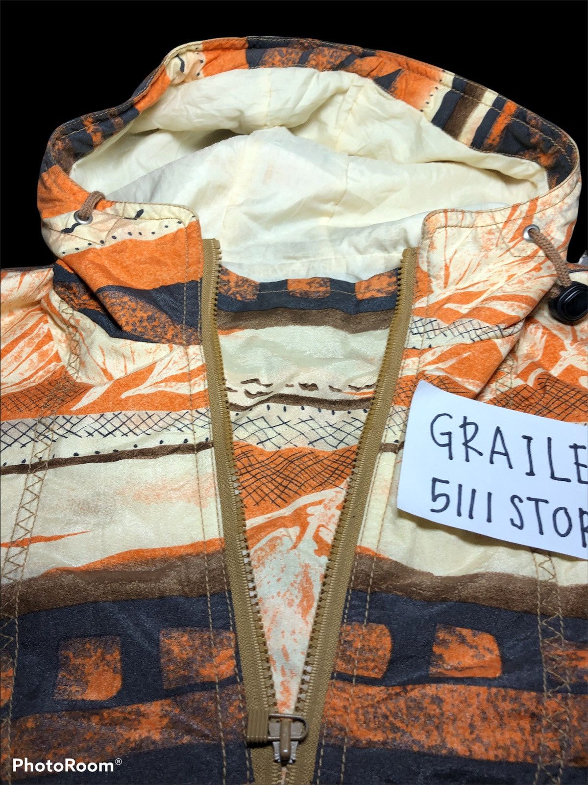 Japanese Brand Point Square Full Print Half Zipper Jacket Size US L / EU 52-54 / 3 - 5 Thumbnail