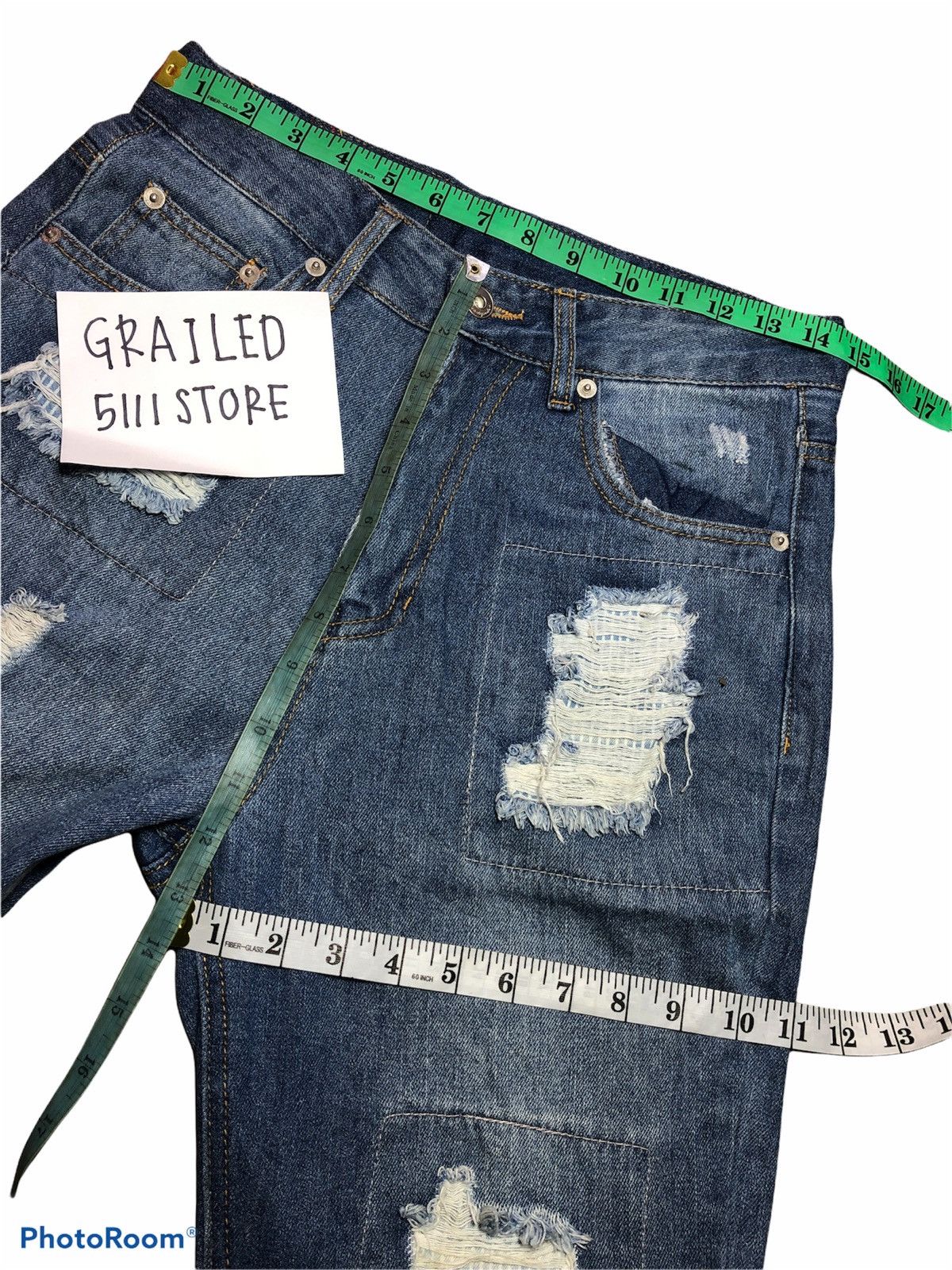 Other Avant Garde Distressed Patches Denim Size US 29 - 8 Thumbnail
