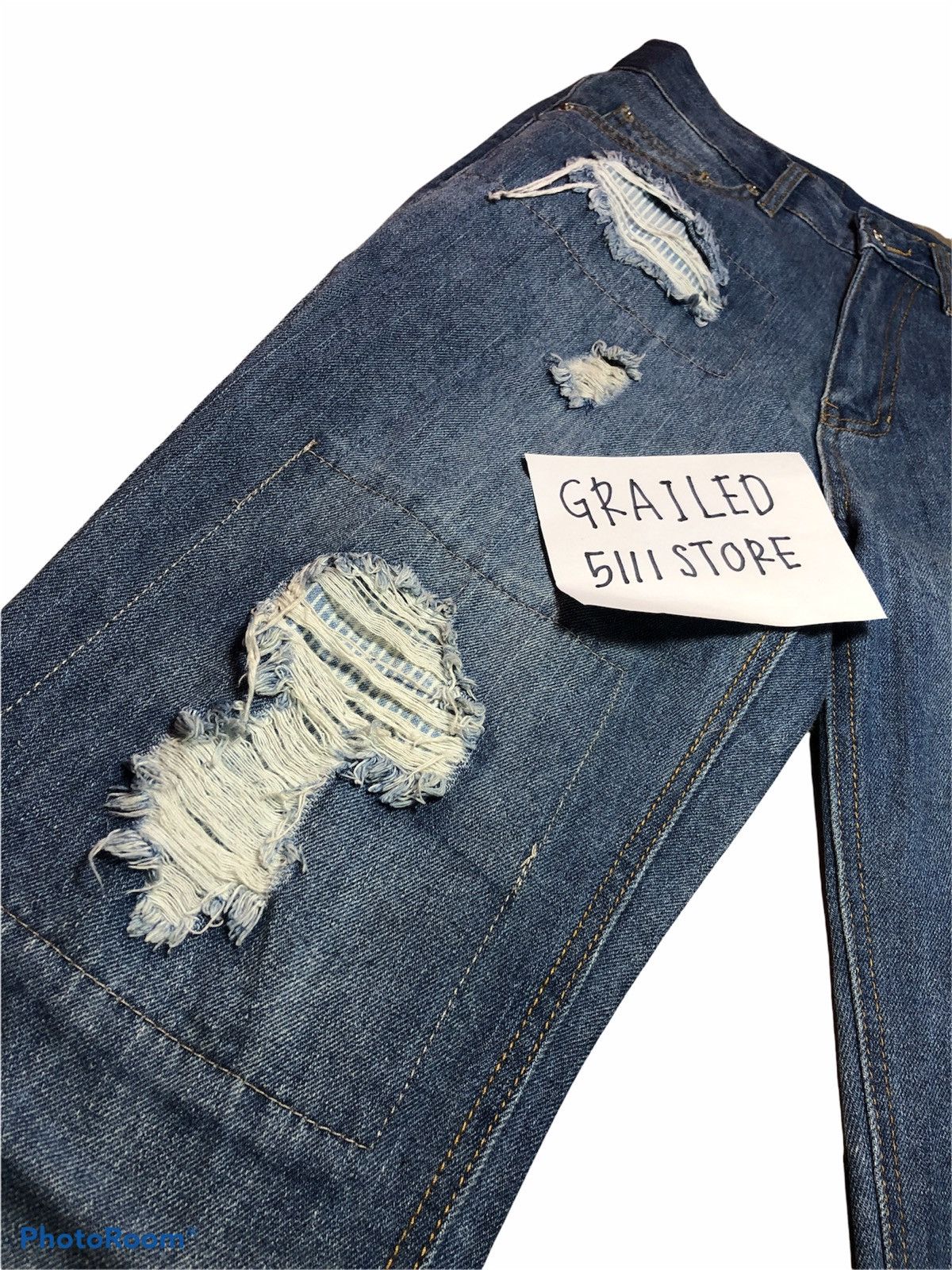 Other Avant Garde Distressed Patches Denim Size US 29 - 3 Thumbnail