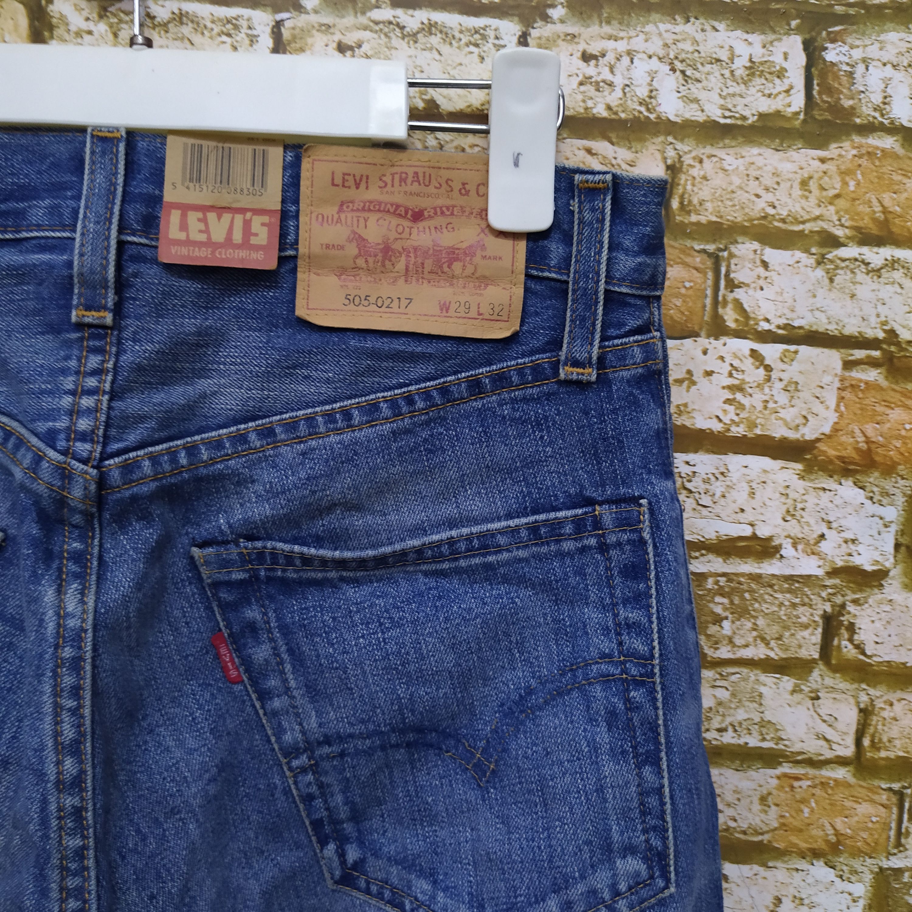 Levi's × Levi's Vintage Clothing × Vintage VTG 505 0217 LEVIS BIG E SELVEDGE DENIM TALON 42 (D350) Size US 29 - 3 Thumbnail