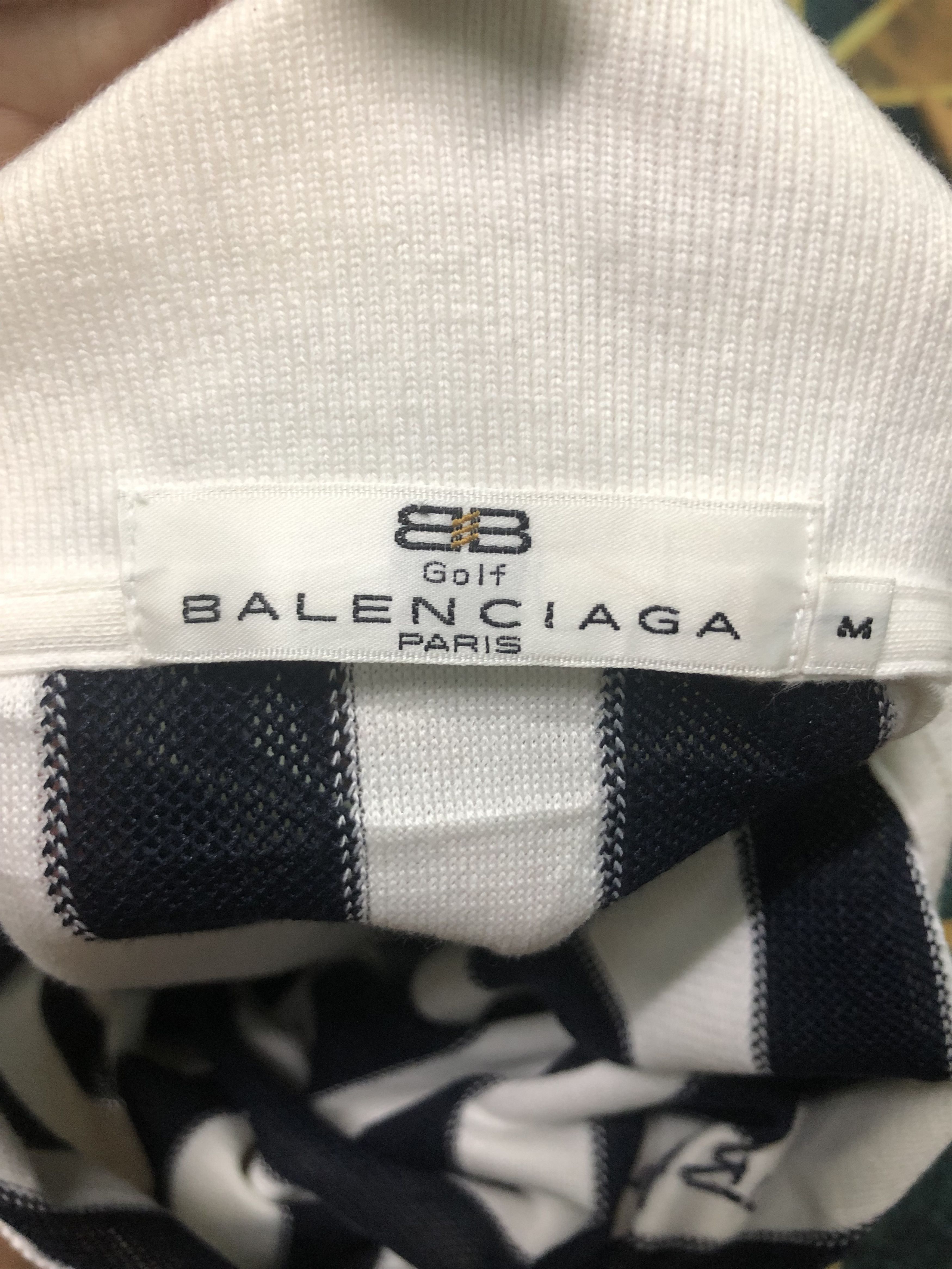 Balenciaga Balenciaga Stripe Half Zipper Shirt Size US XS / EU 42 / 0 - 4 Thumbnail