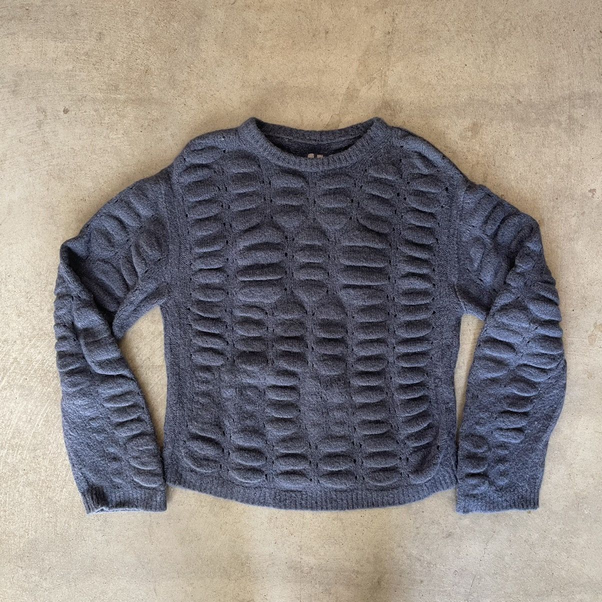Rick Owens Rick Owens Performa Box Bubble Knit Sweater Size US L / EU 52-54 / 3 - 1 Thumbnail