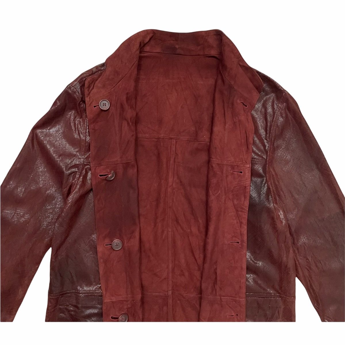 Vintage 💥 80s Emporium Italy Leather Button Jacket Size US S / EU 44-46 / 1 - 3 Thumbnail