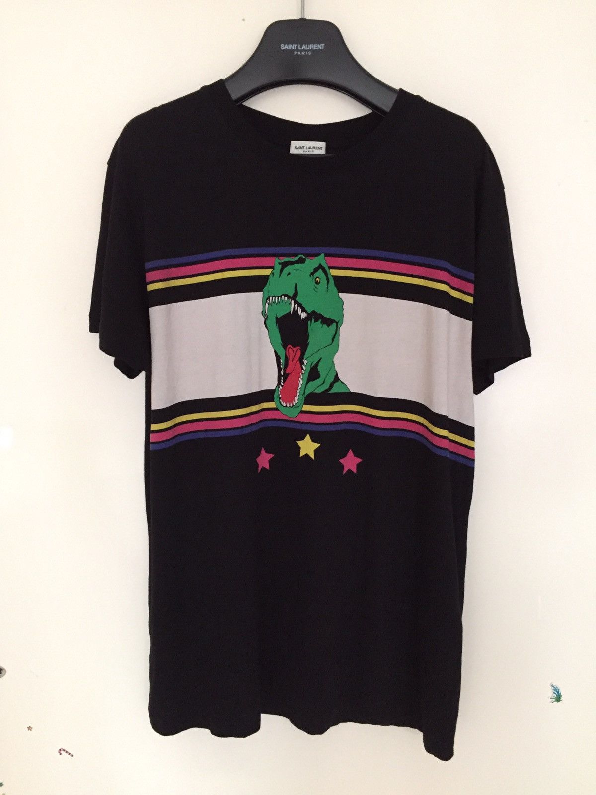 Saint Laurent Paris Dinosaur Printed T Shirt | Grailed