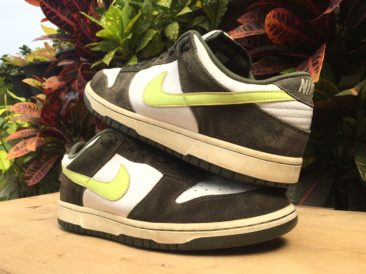 Nike Rare 2007 Nike Dunk Low Black White Volt 6.0 Size US 10.5 / EU 43-44 - 3 Thumbnail