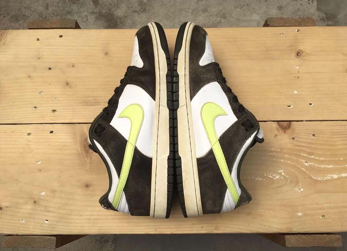 Nike Rare 2007 Nike Dunk Low Black White Volt 6.0 Size US 10.5 / EU 43-44 - 15 Thumbnail