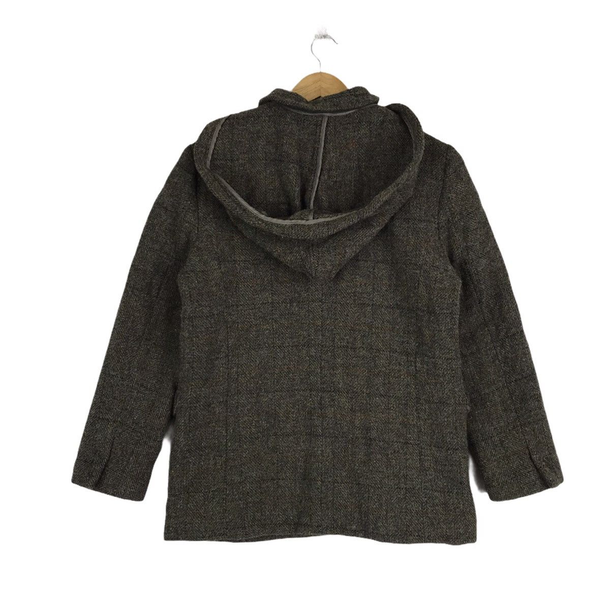 Harris Tweed × Mademoiselle Non Non Wool Hoodie Coat Button Down Jacket Size US S / EU 44-46 / 1 - 7 Thumbnail